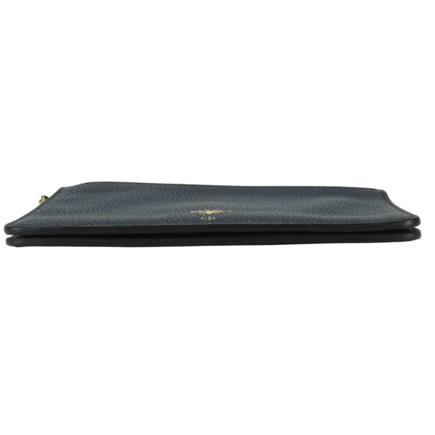 Christian Dior Navy Leather Clutch Bag Pouch  