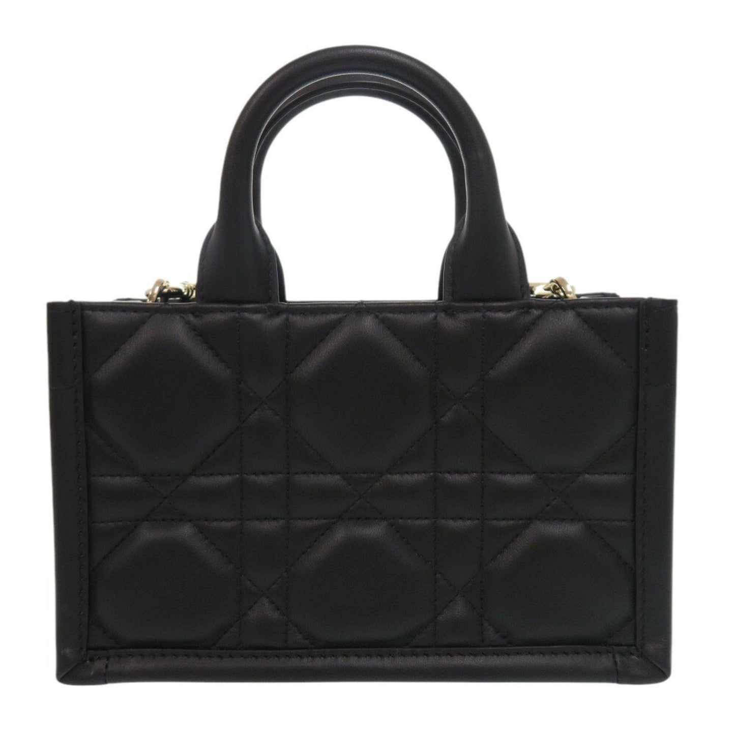 Christian Dior Black Leather Handbag Shoulder Bag  