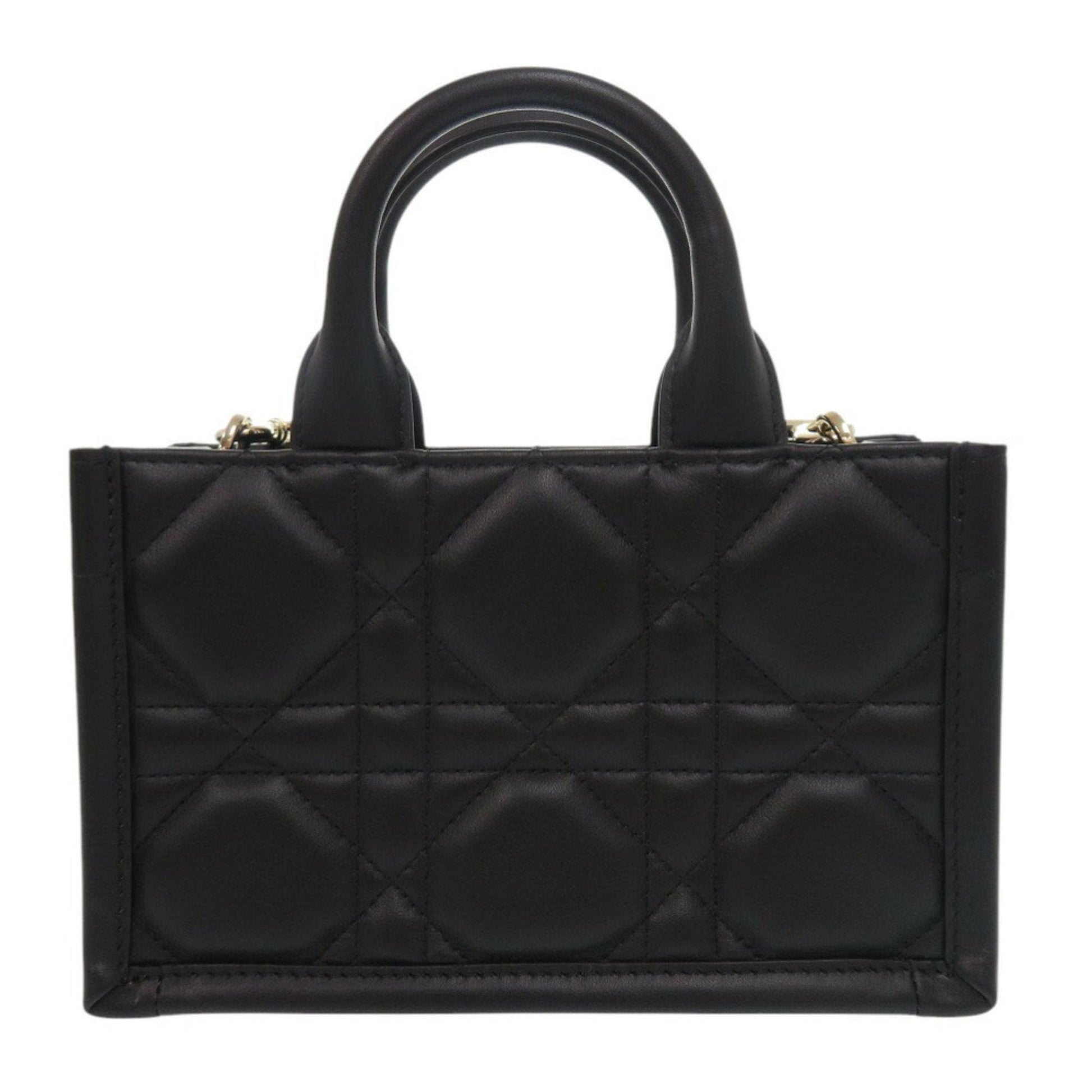 Christian Dior Black Leather Handbag Shoulder Bag  