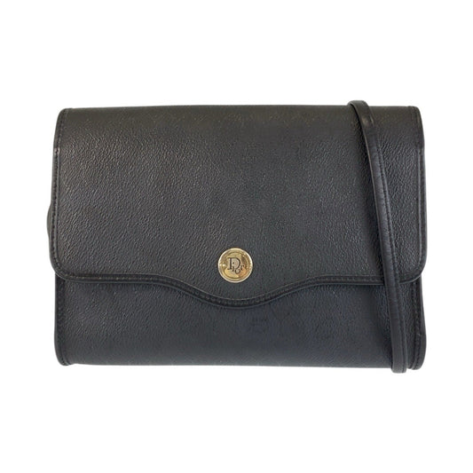 Christian Dior Black Pvc Leather Shoulder Bag  