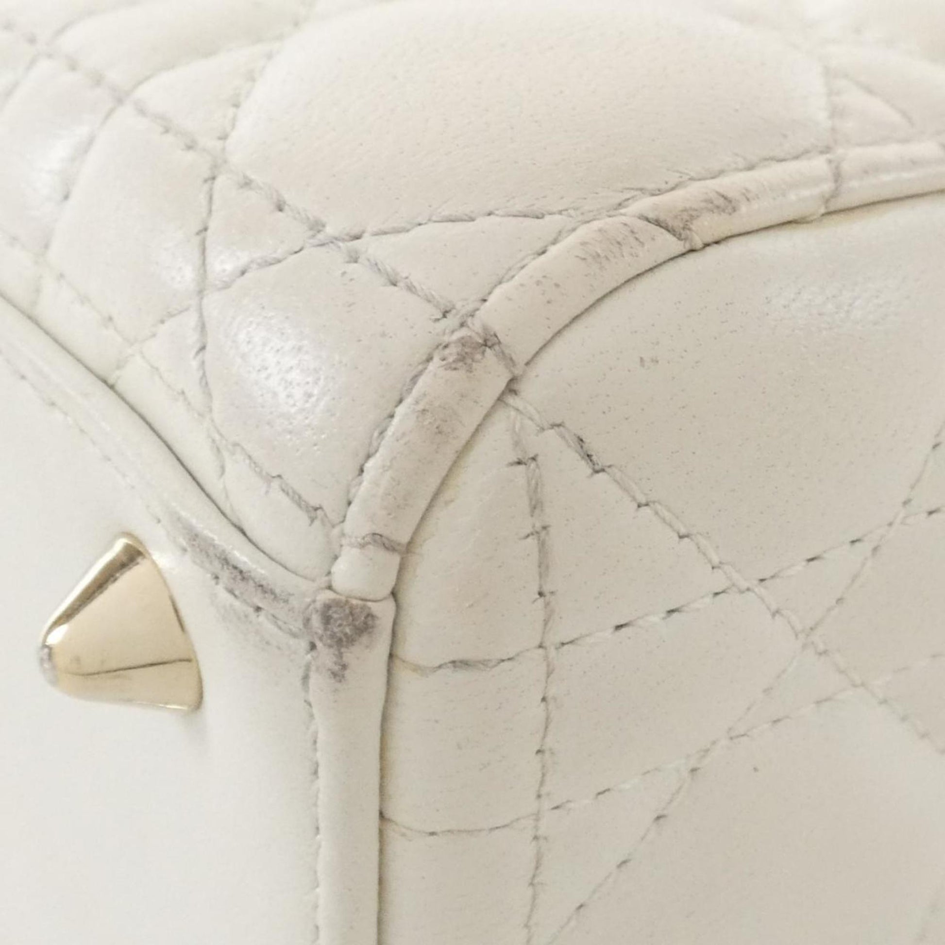 Christian Dior Gold Leather Handbag  