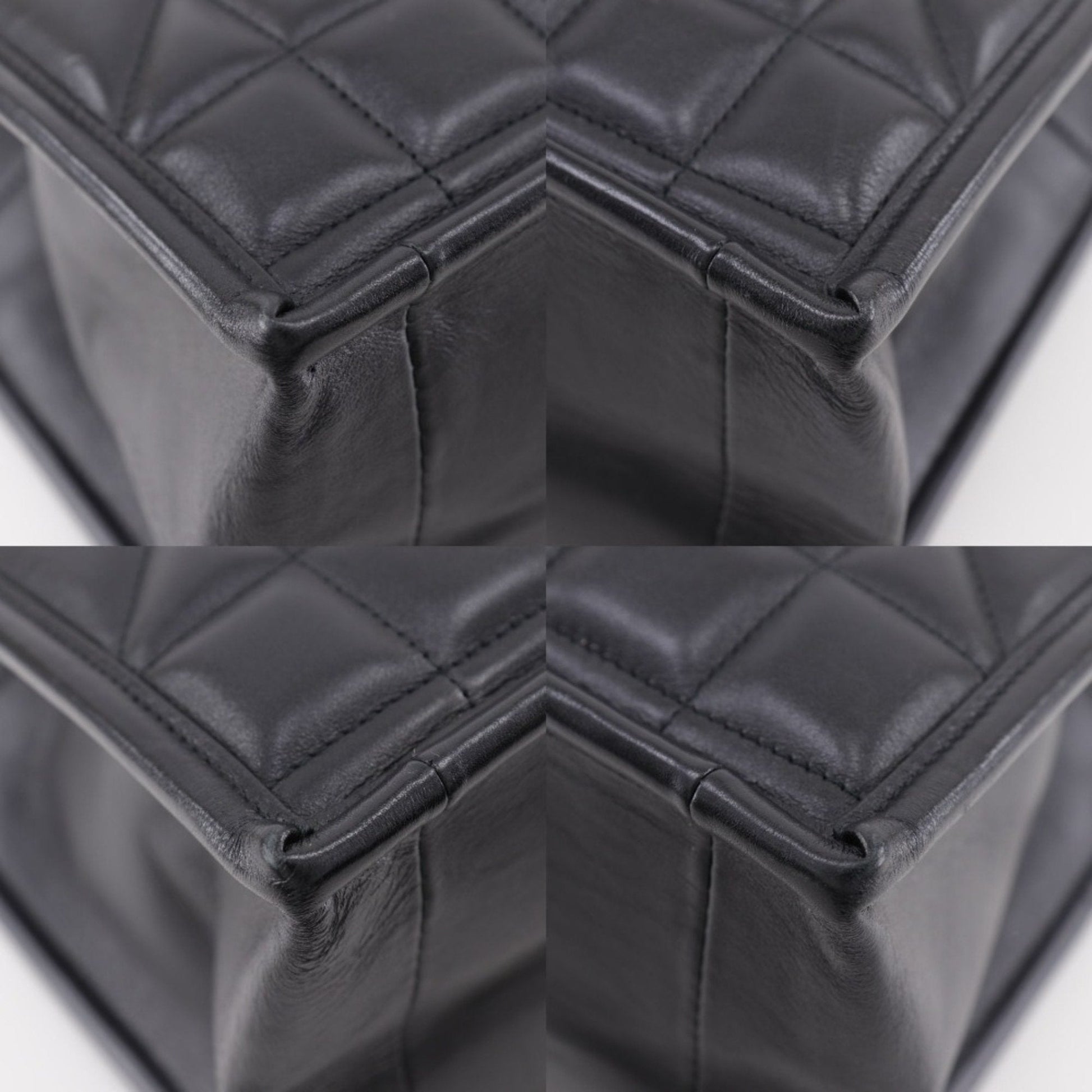 Christian Dior Black Leather Tote Bag  