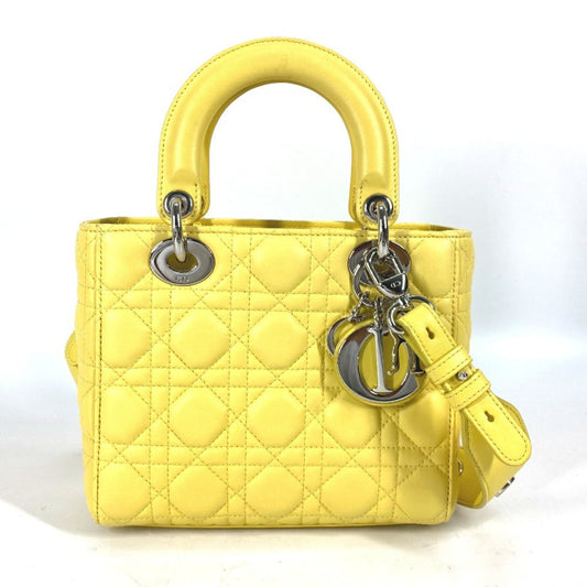 Christian Dior Yellow Leather Handbag Shoulder Bag  