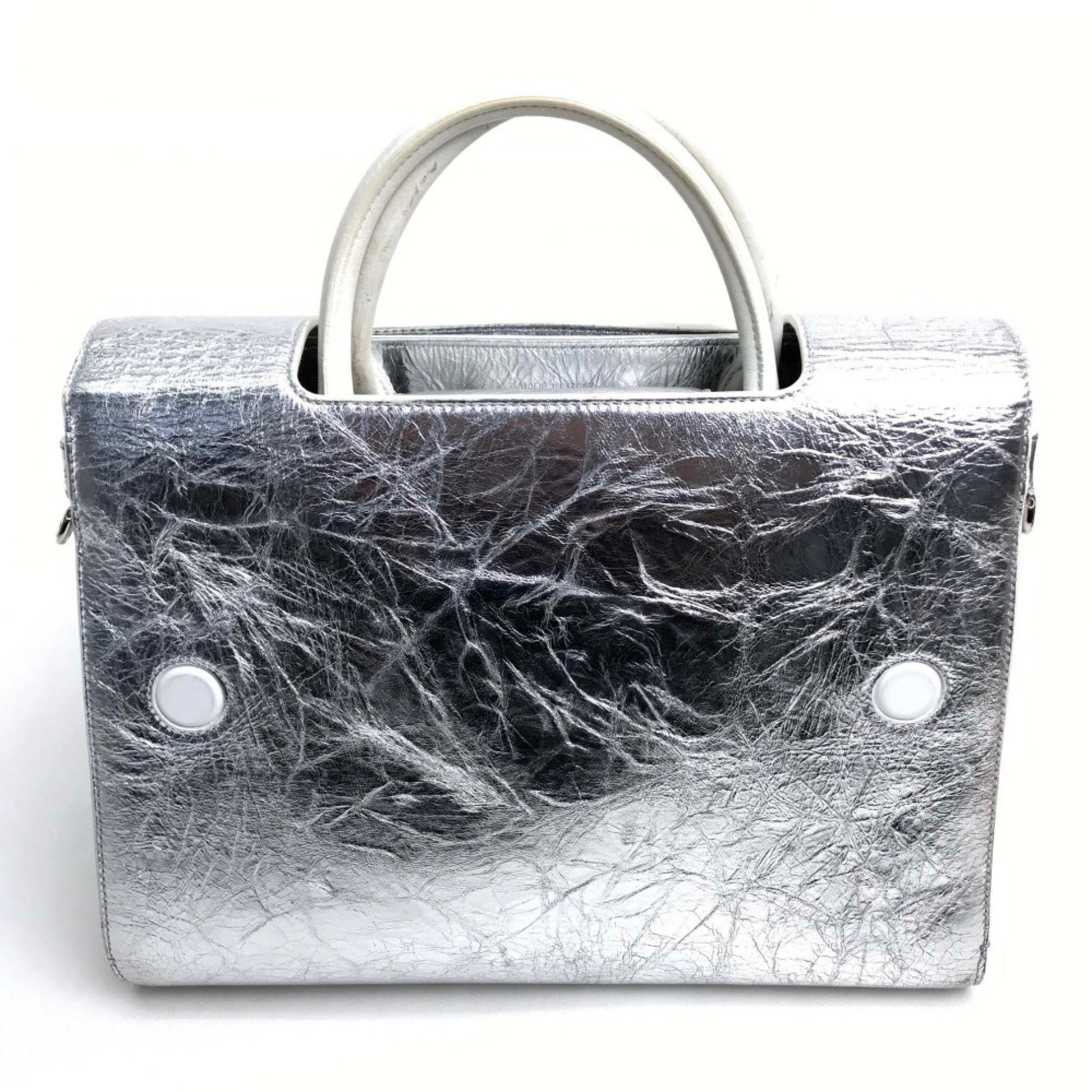Christian Dior Silver Leather Handbag  