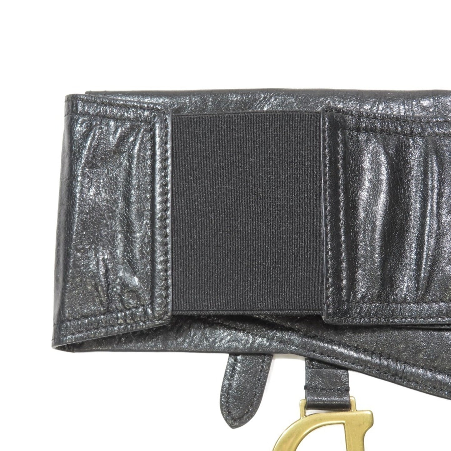 Christian Dior Black Leather Sling Bag  