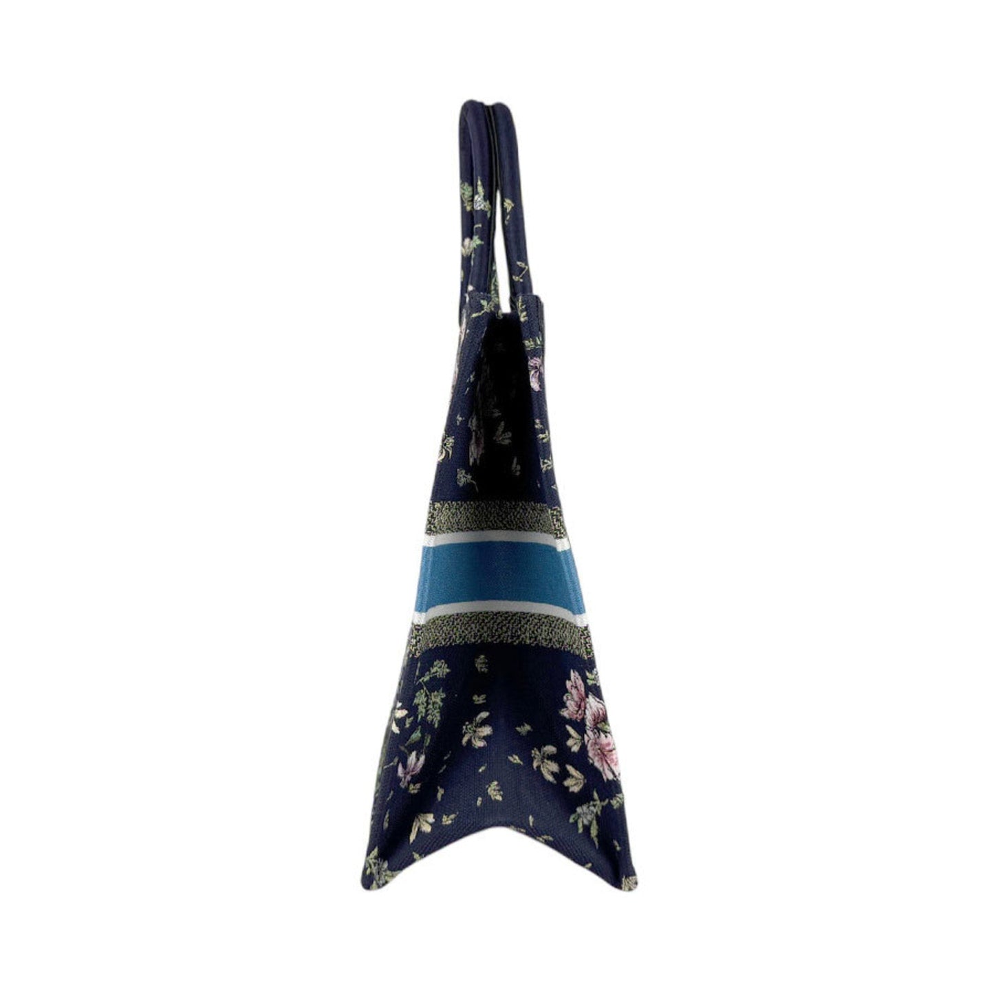 Christian Dior Multi-Color Navy Canvas Shoulder Bag  