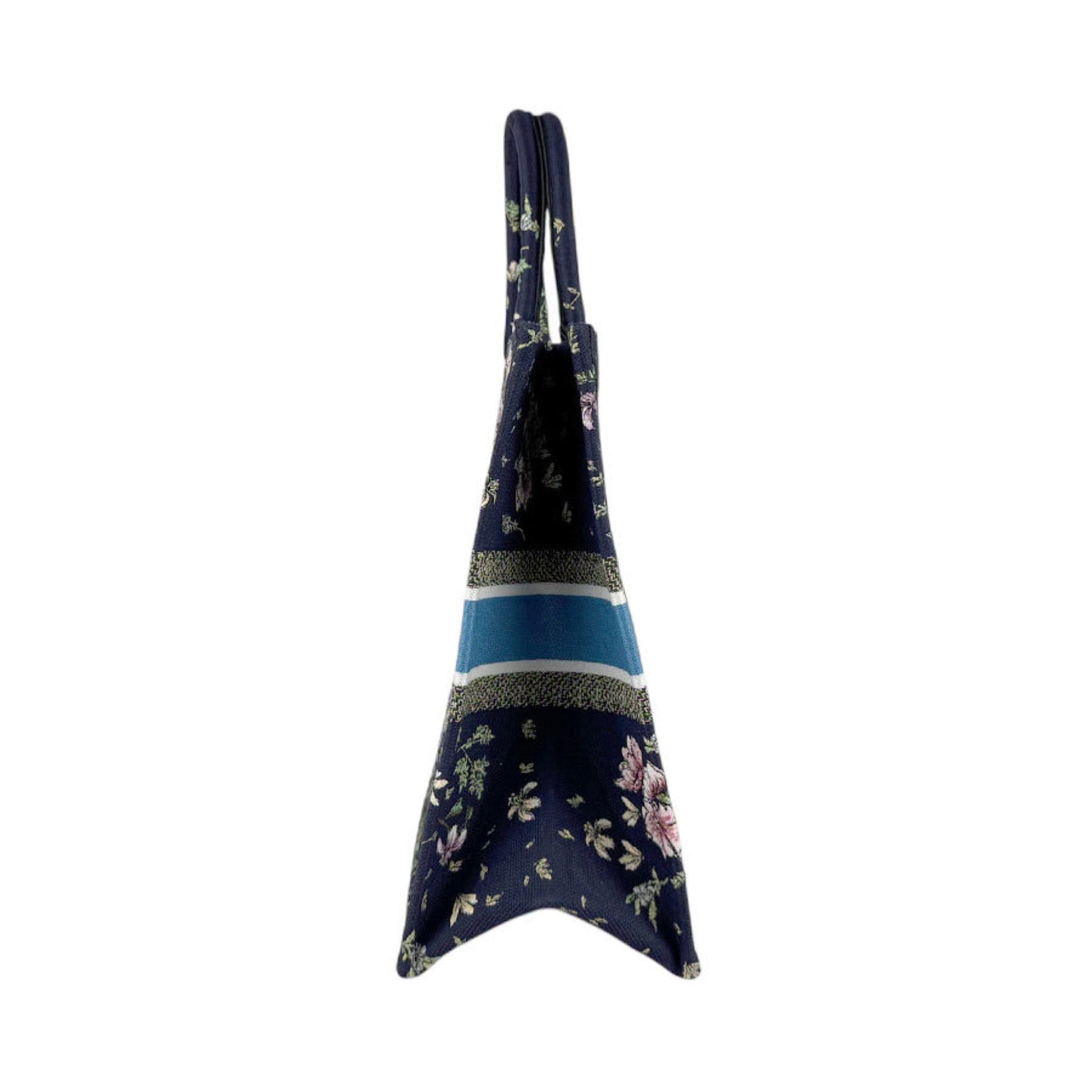 Christian Dior Multi-Color Navy Canvas Shoulder Bag  