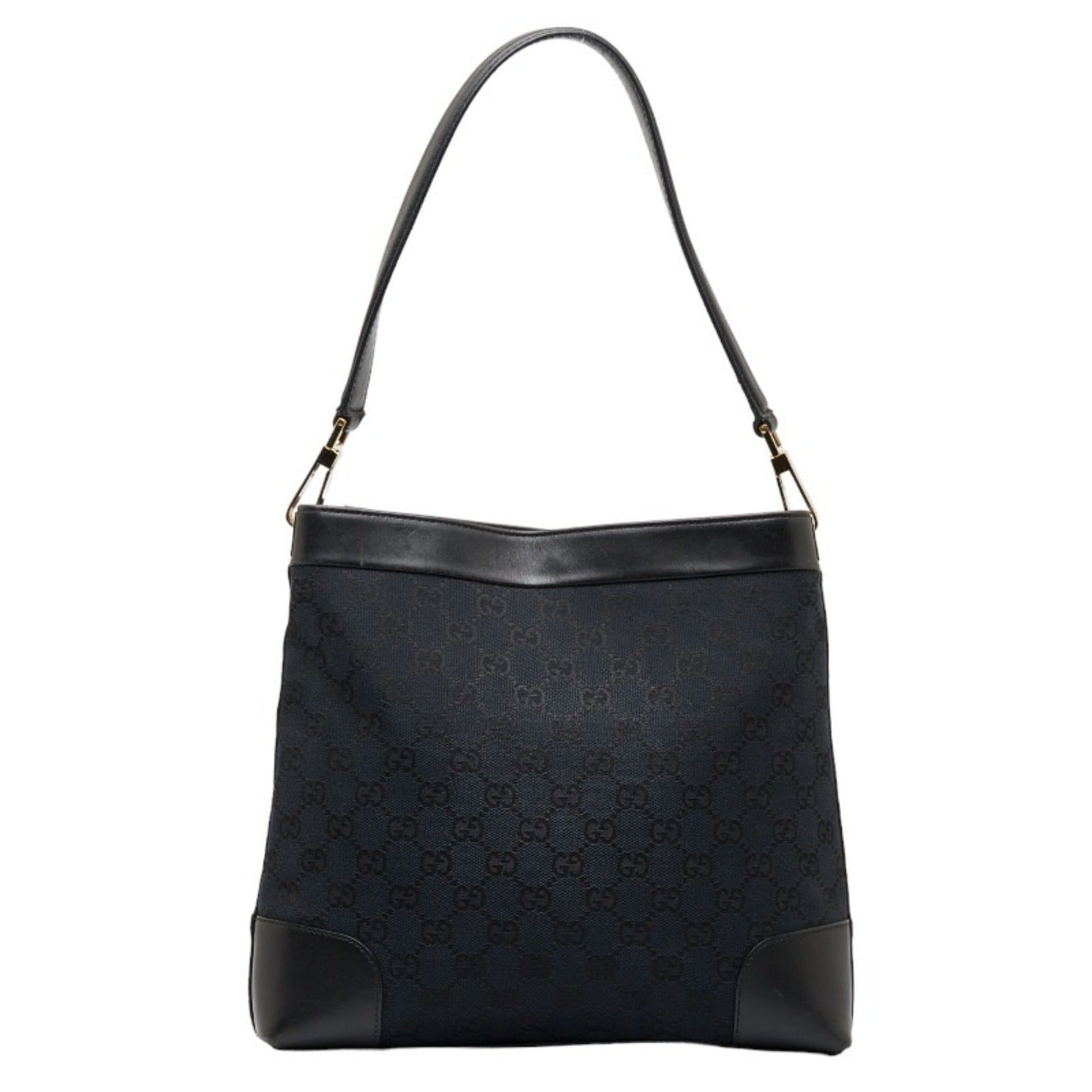 Gucci Leather Canvas Shoulder Bag