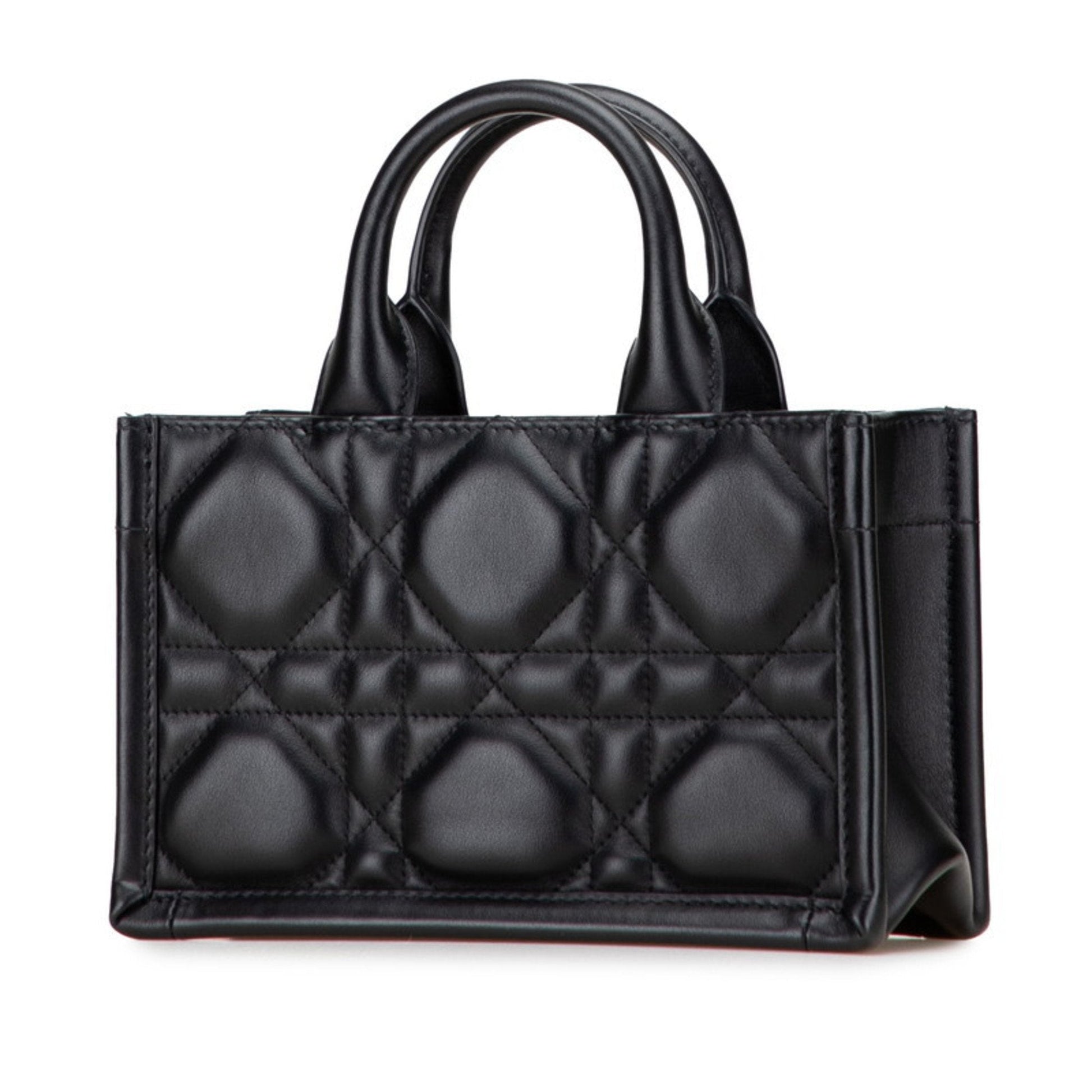 Christian Dior Black Leather Handbag Shoulder Bag  