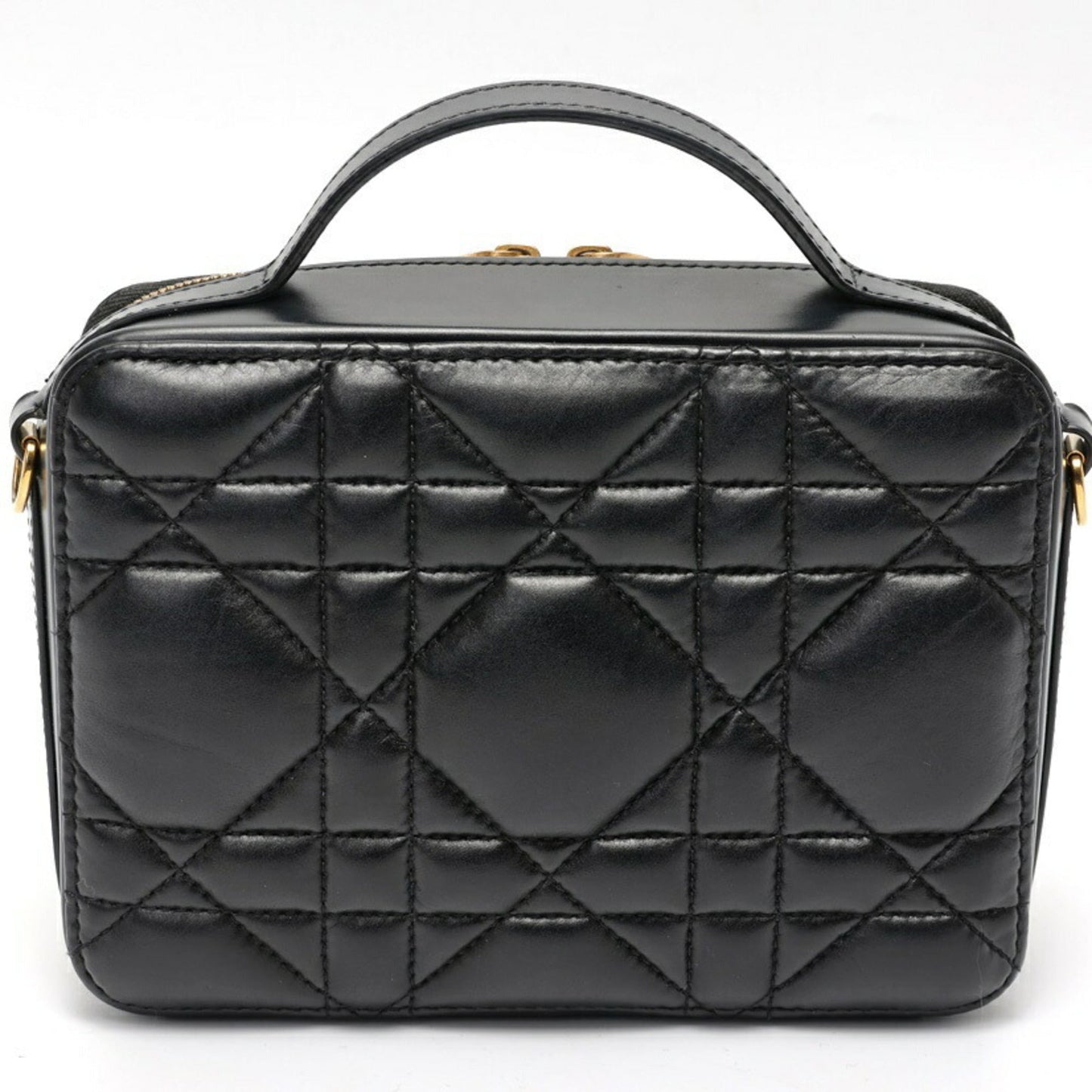 Christian Dior Black Quilting Leather Handbag  