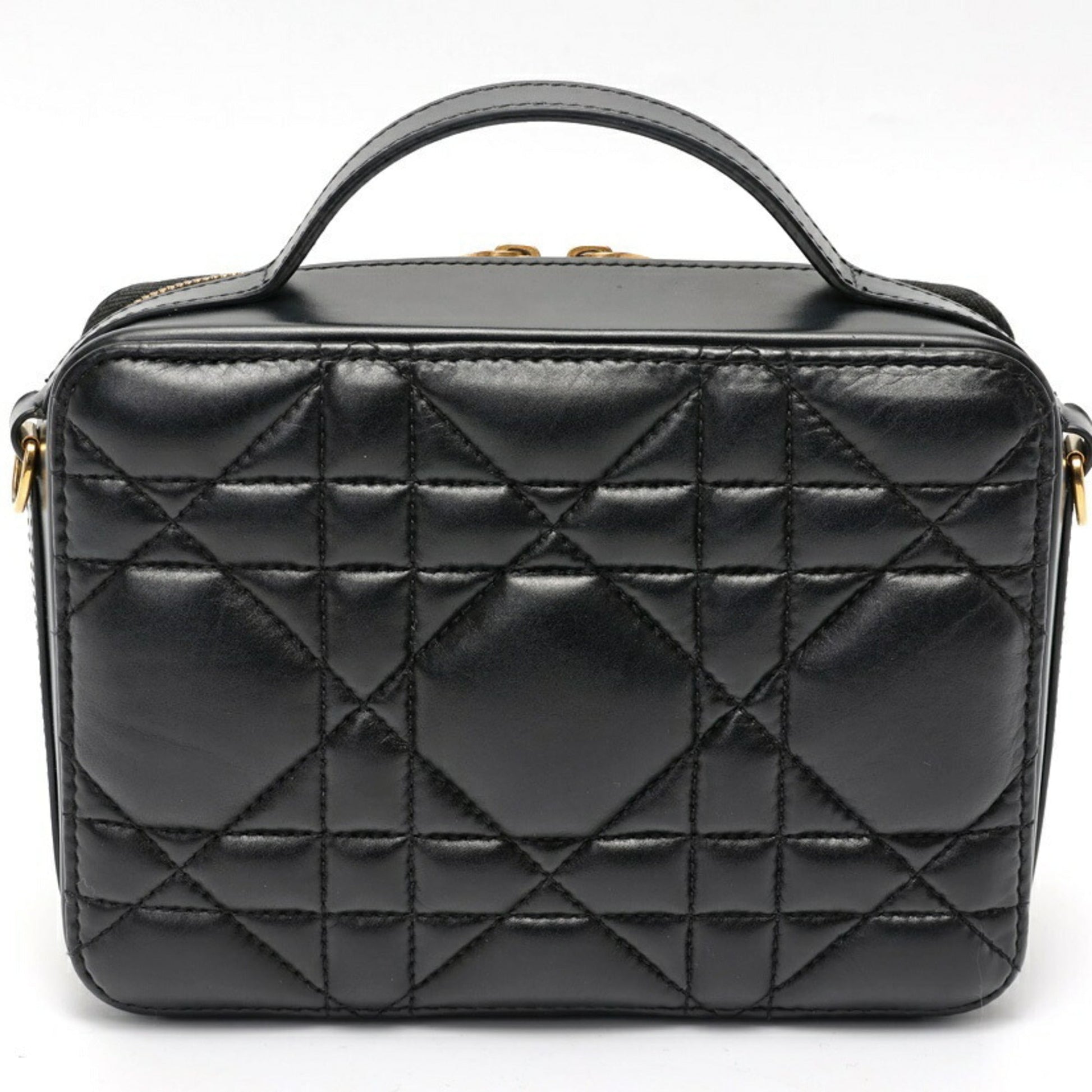 Christian Dior Black Quilting Leather Handbag  