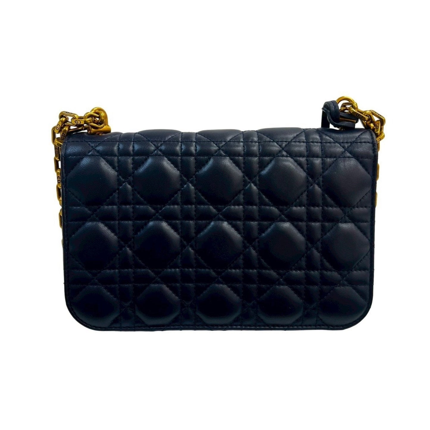 Christian Dior Blue Leather Shoulder Bag  