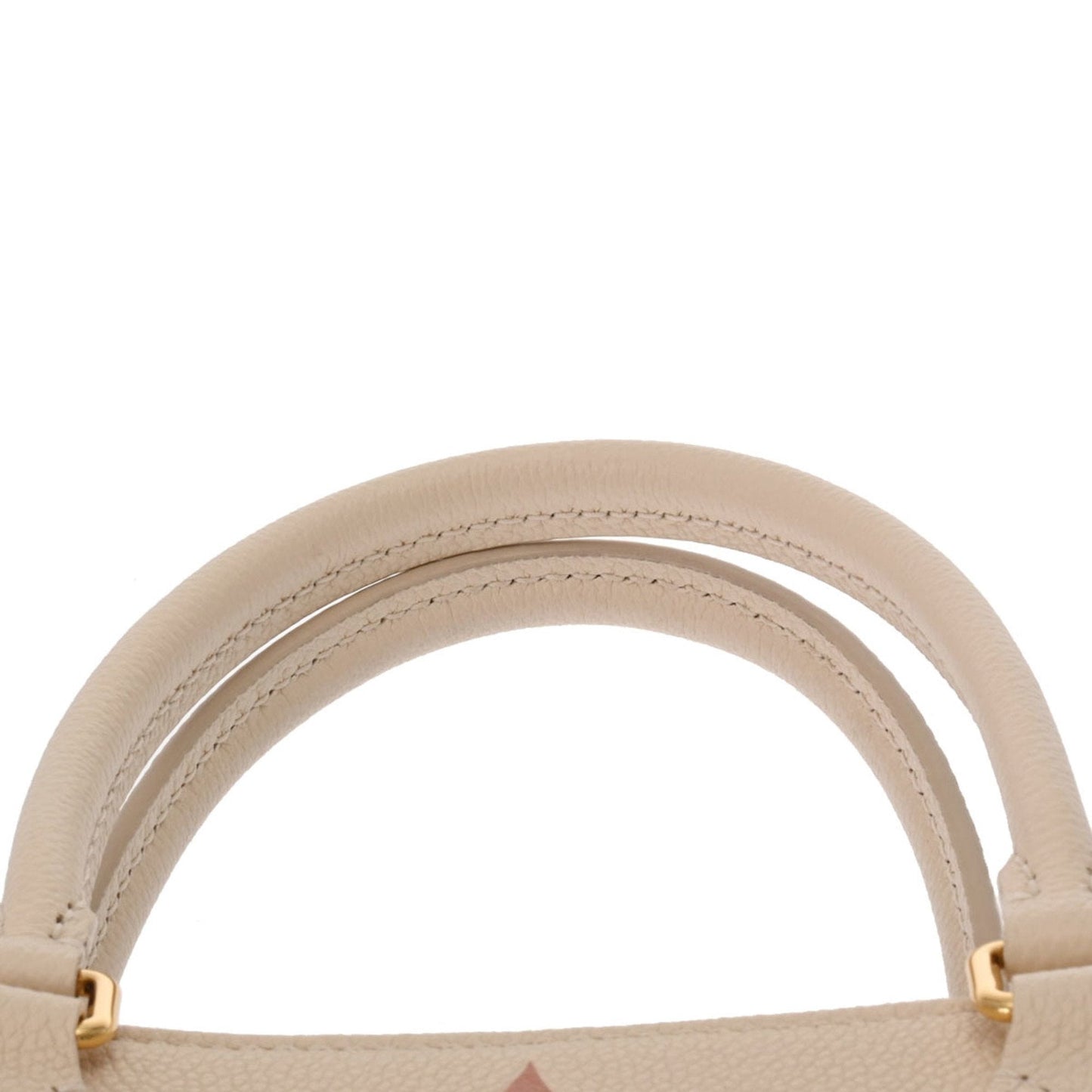 LOUIS VUITTON Monogram Empreinte On the Go MM Creme Women's Leather Bag