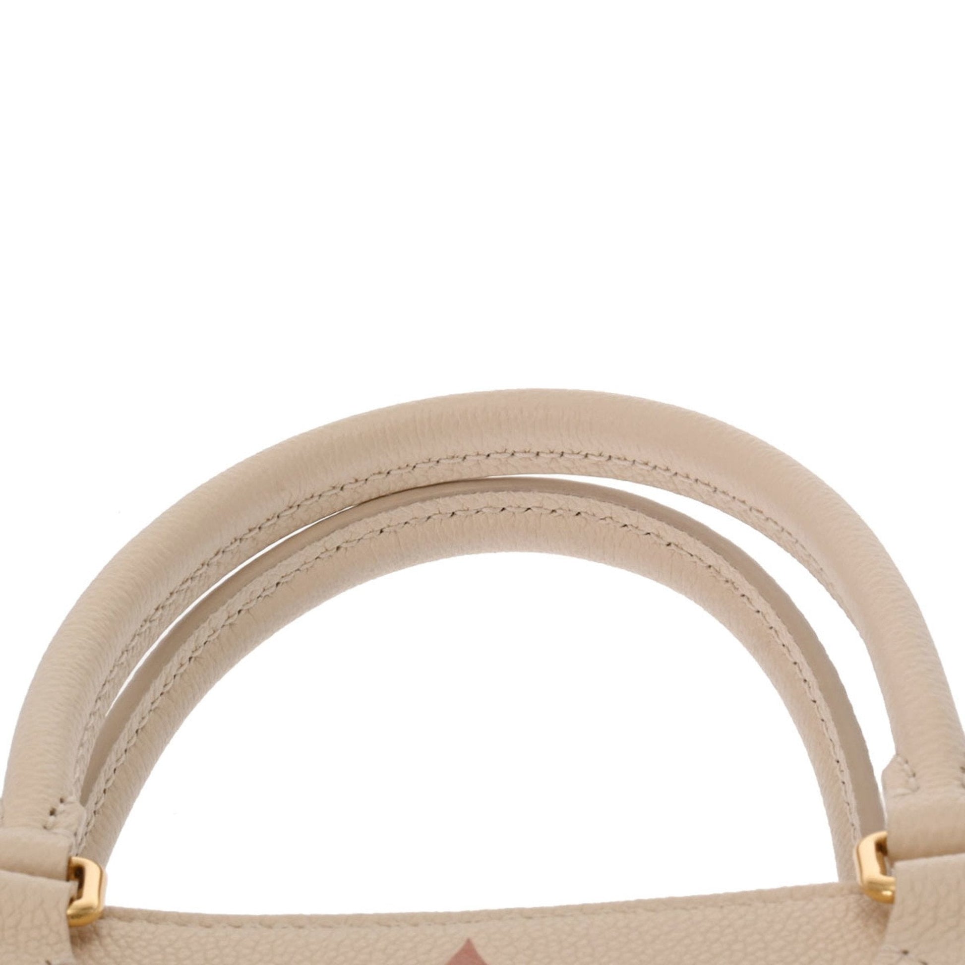 LOUIS VUITTON Monogram Empreinte On the Go MM Creme Women's Leather Bag