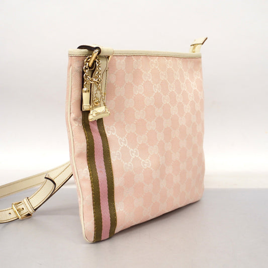 Gucci Leather Canvas Shoulder Bag