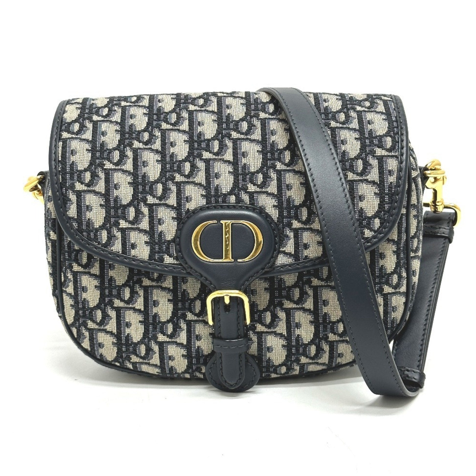 Christian Dior Gray Leather Shoulder Bag  