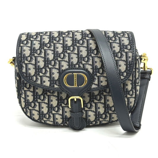 Christian Dior Gray Leather Shoulder Bag  