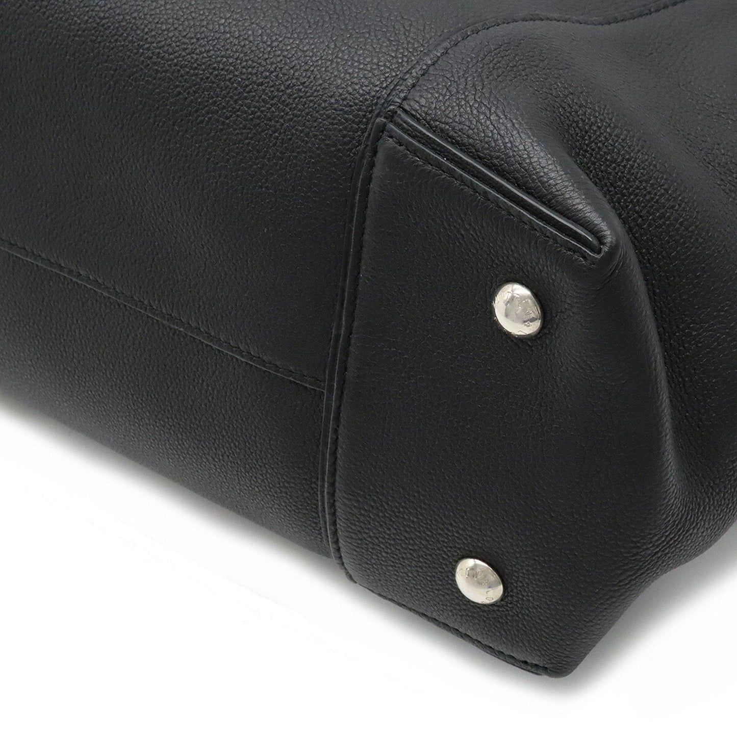 LOUIS VUITTON Parnasea Lockit MM Tote Bag Shoulder Vaux Casimir Leather Noir Black