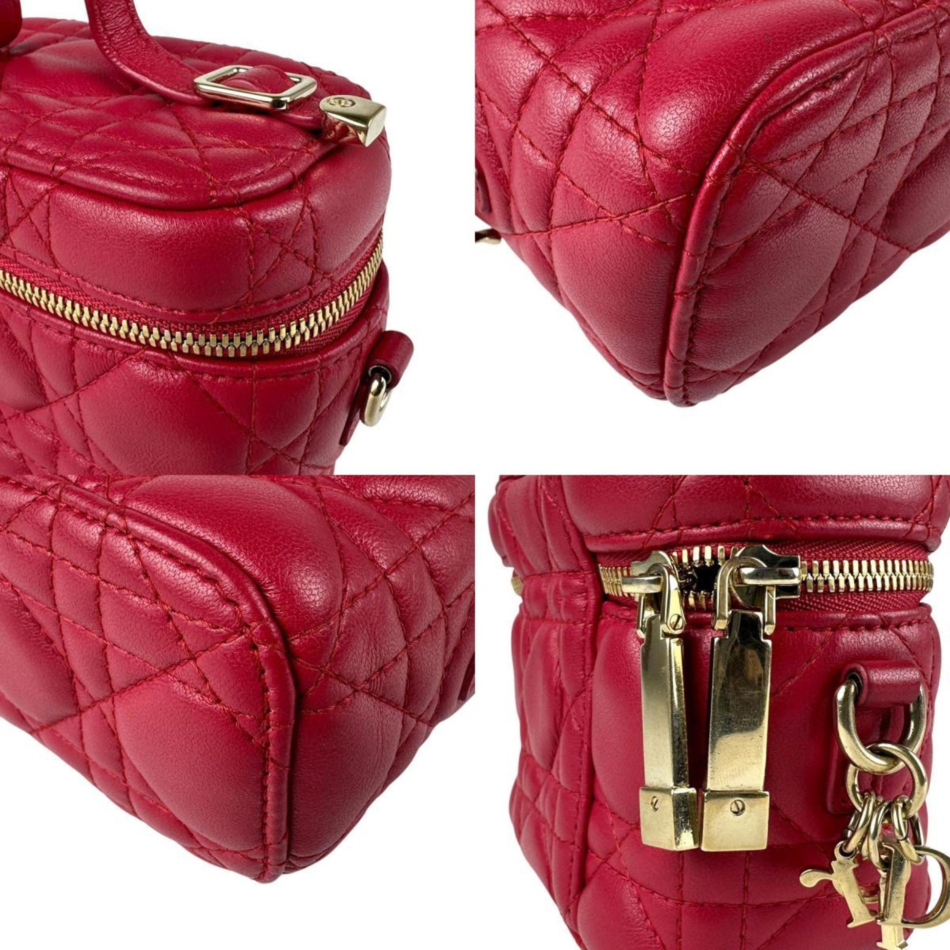 Christian Dior Red Color Leather Shoulder Bag  