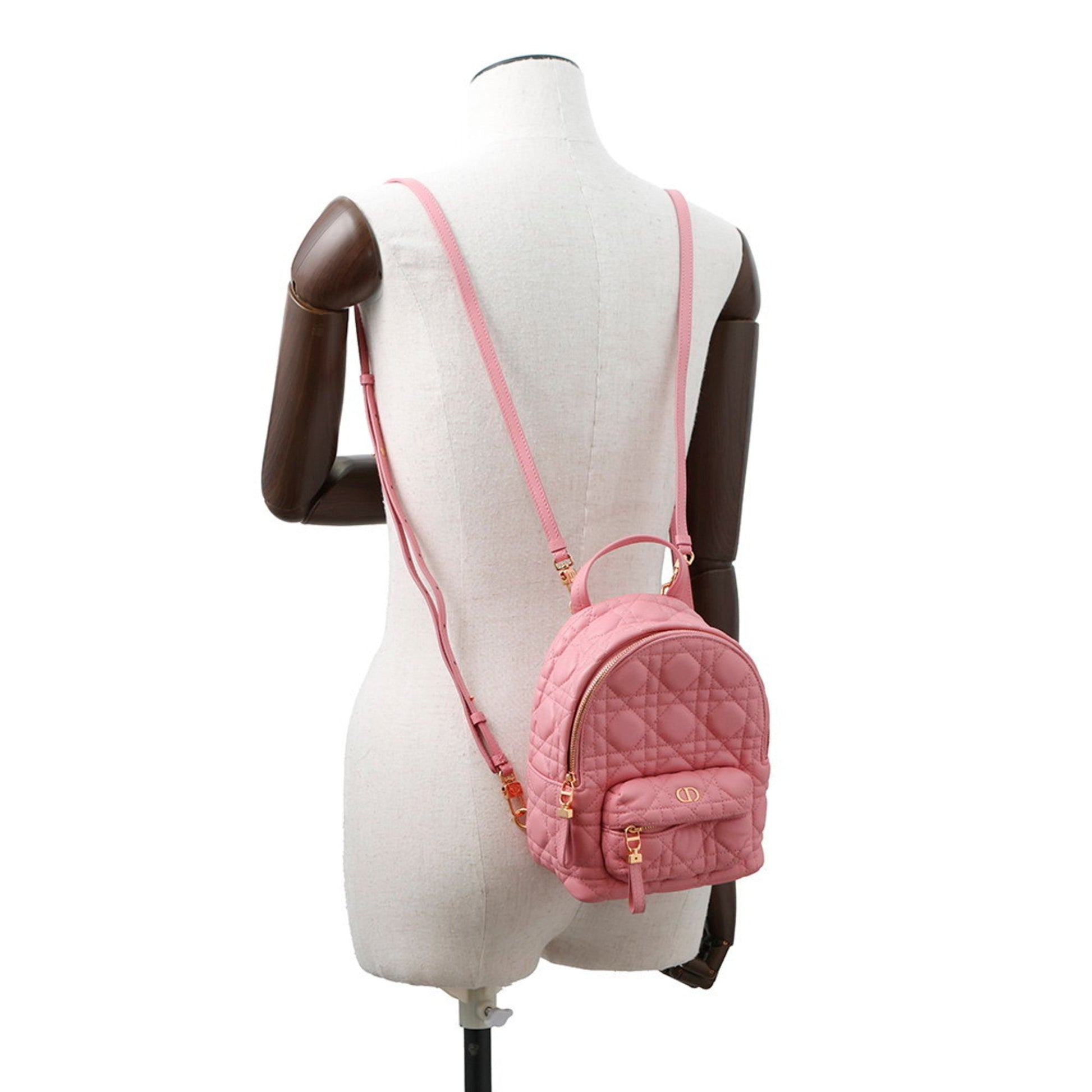Christian Dior Pink Leather Backpack  