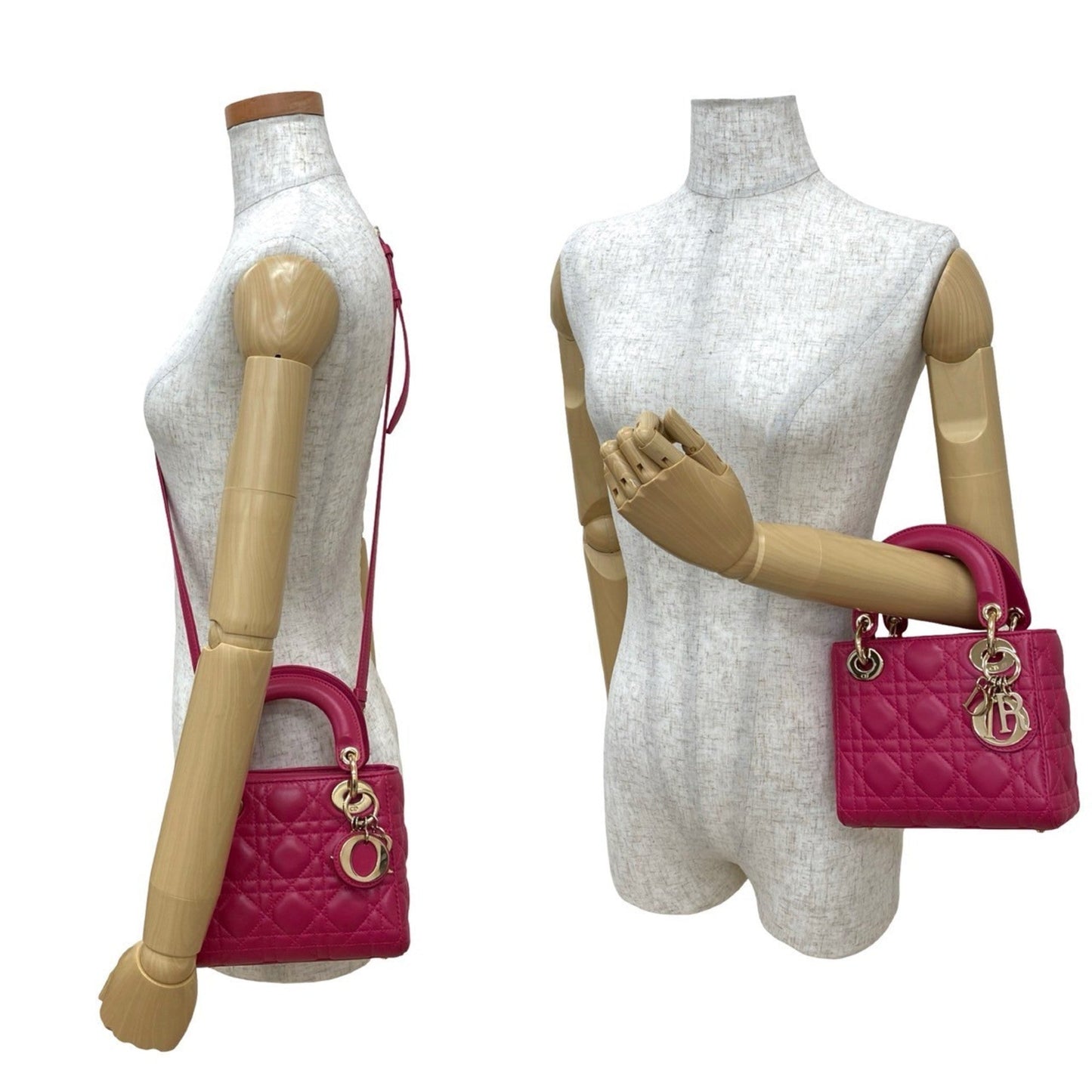 Christian Dior Pink Leather Handbag Shoulder Bag  