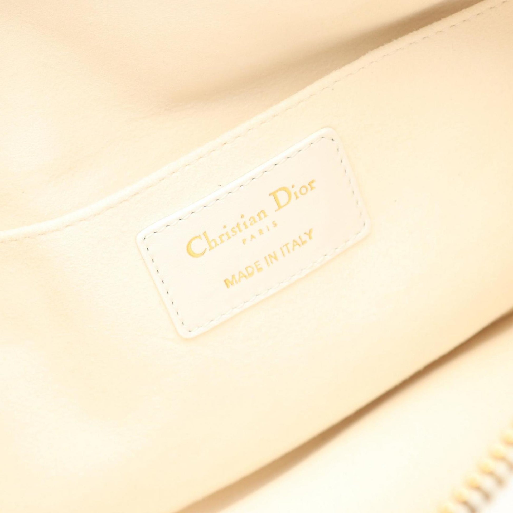 Christian Dior Black White Leather Handbag  