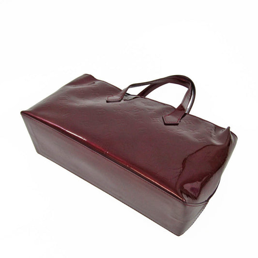 LOUIS VUITTON Monogram Vernis Wilshire PM M91644 Women's Handbag Rouge Fauviste