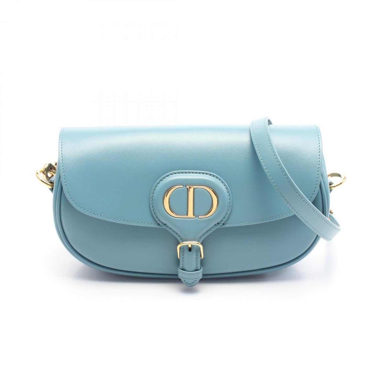 Christian Dior Blue Leather Shoulder Bag  