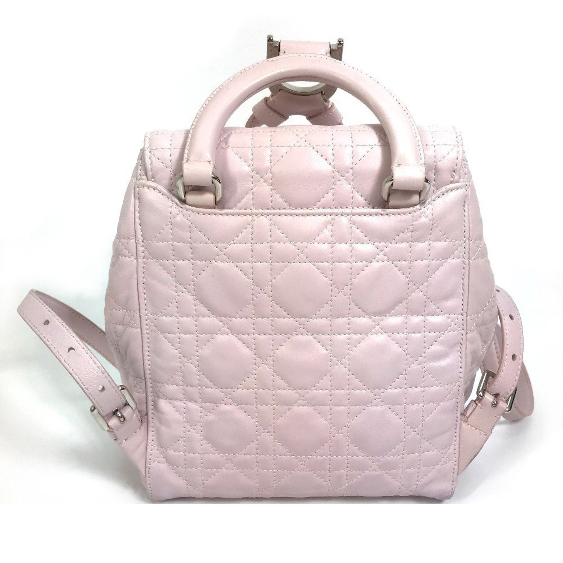 Christian Dior Pink Leather Backpack  