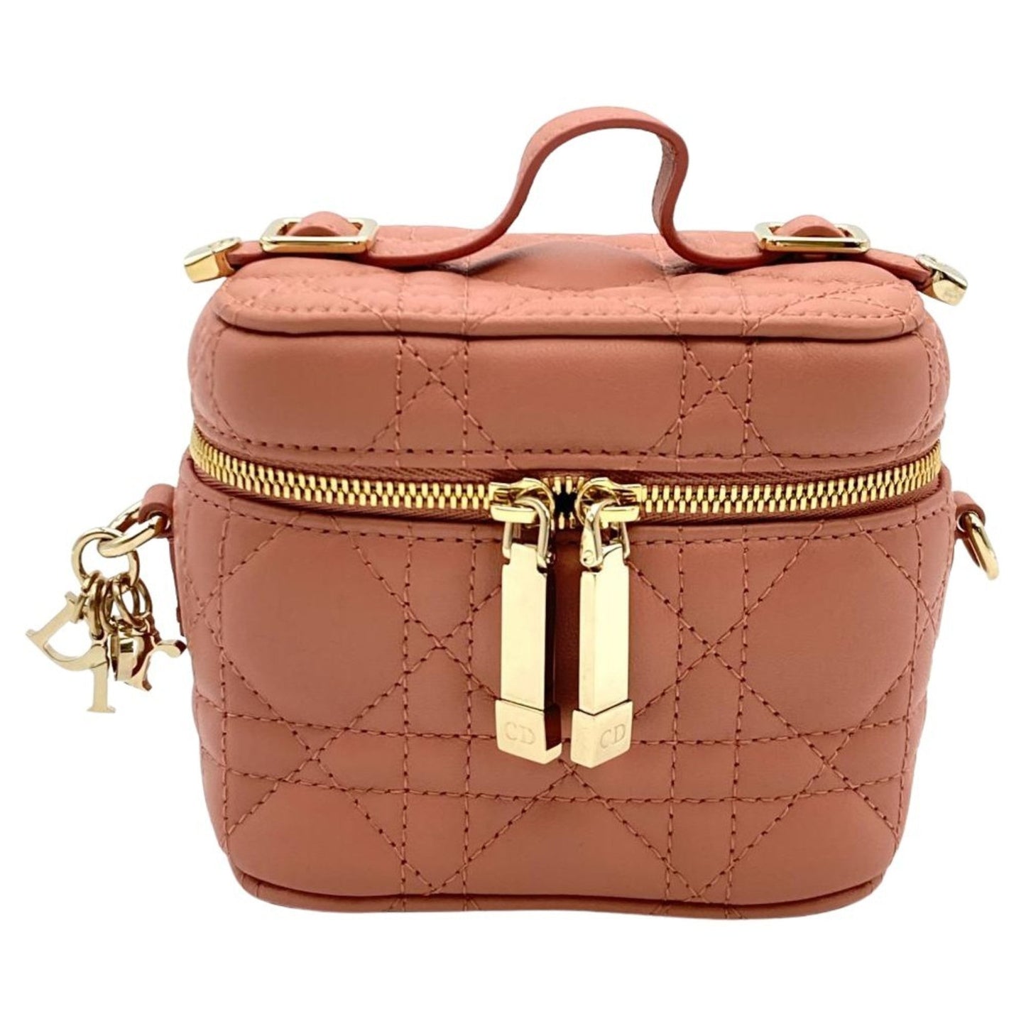 Christian Dior Pink Leather Shoulder Bag Vanity Bag  