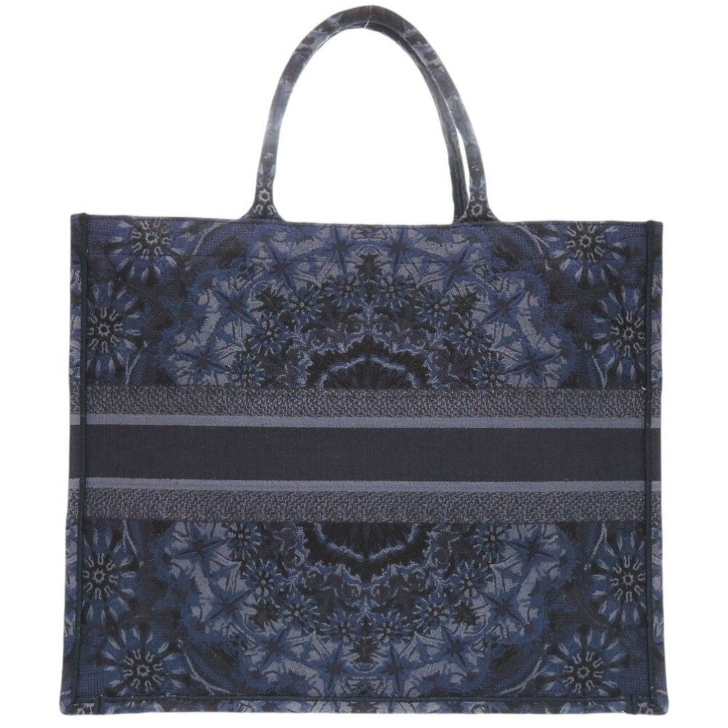 Christian Dior Navy Canvas Tote Bag  