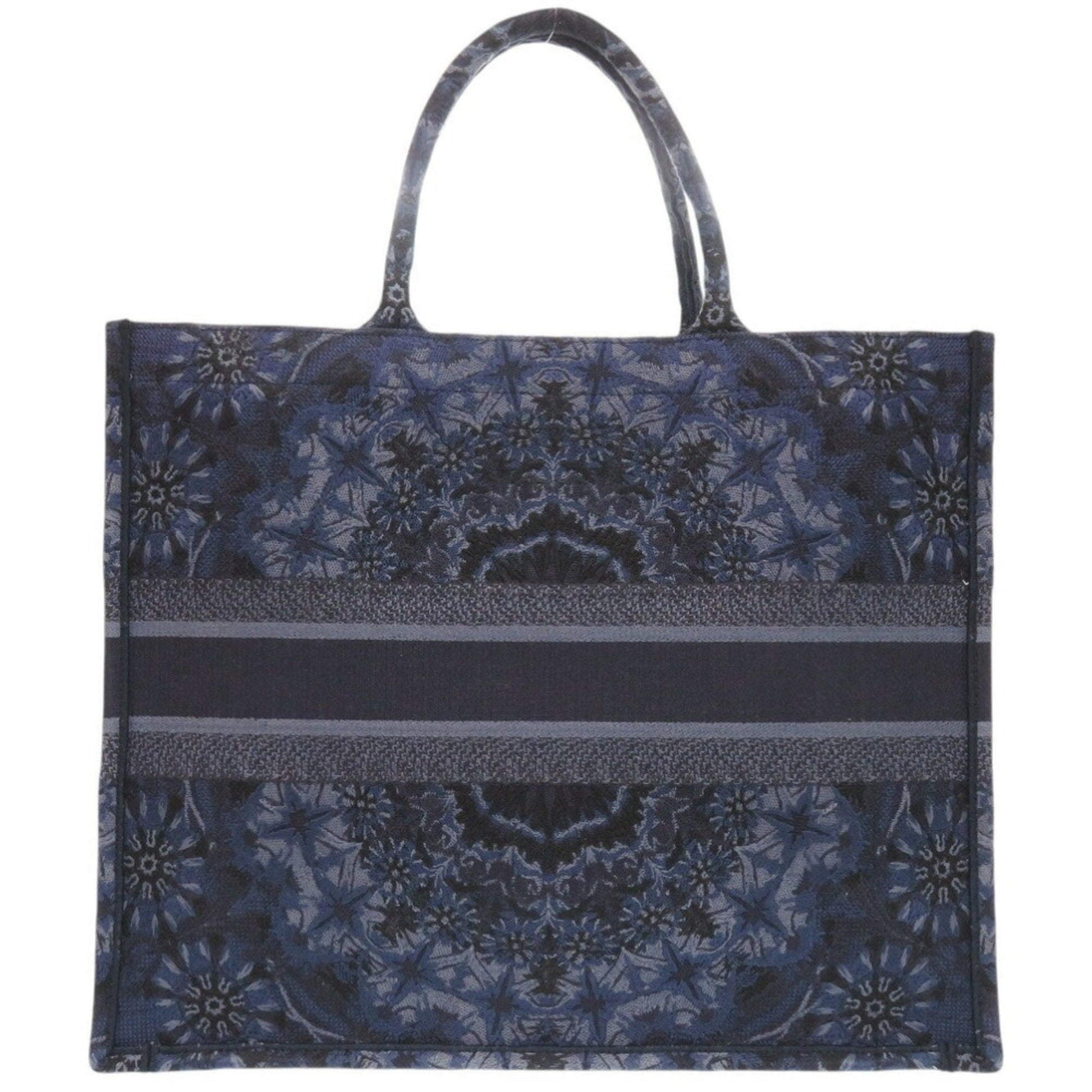 Christian Dior Navy Canvas Tote Bag  