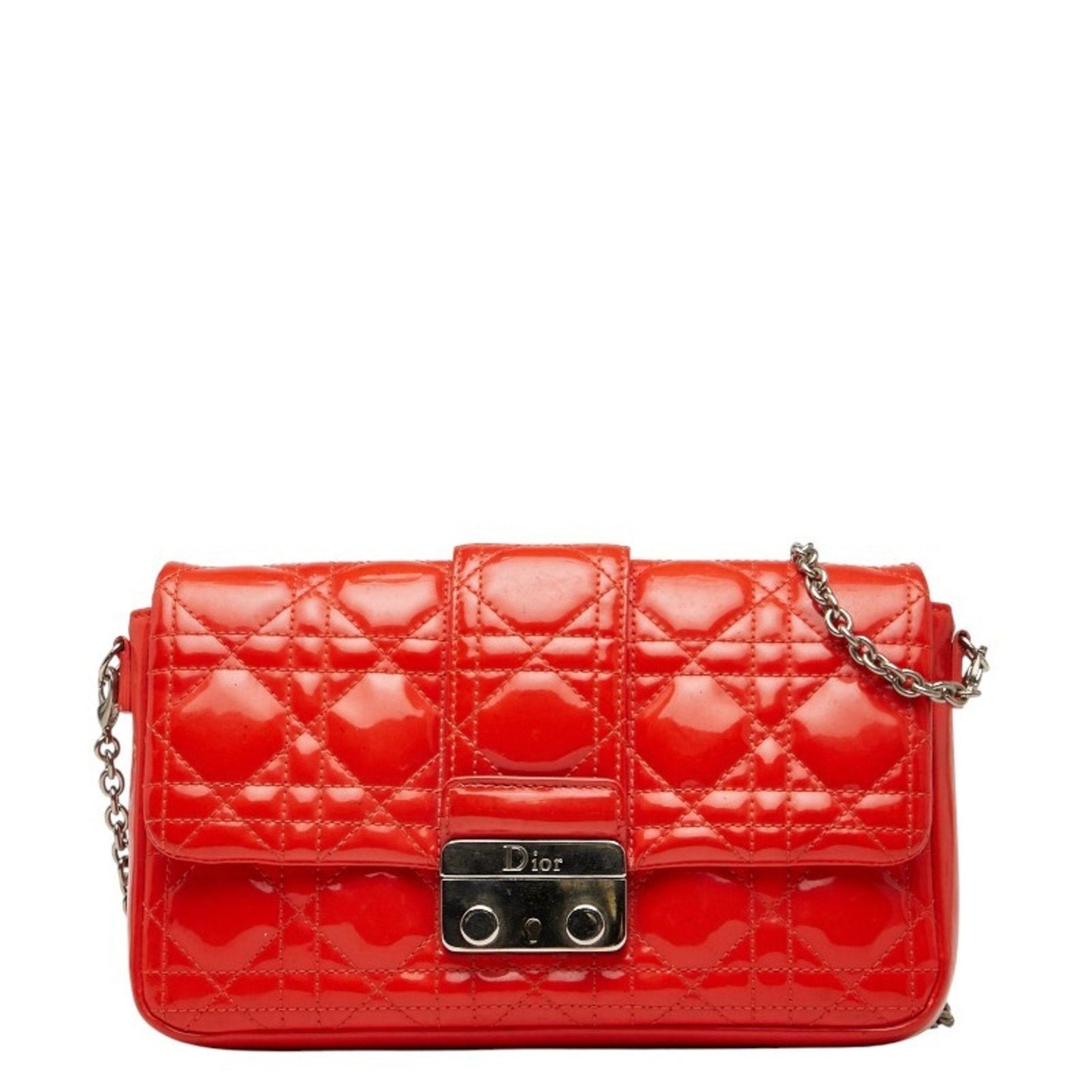 Christian Dior Orange Leather Shoulder Bag  