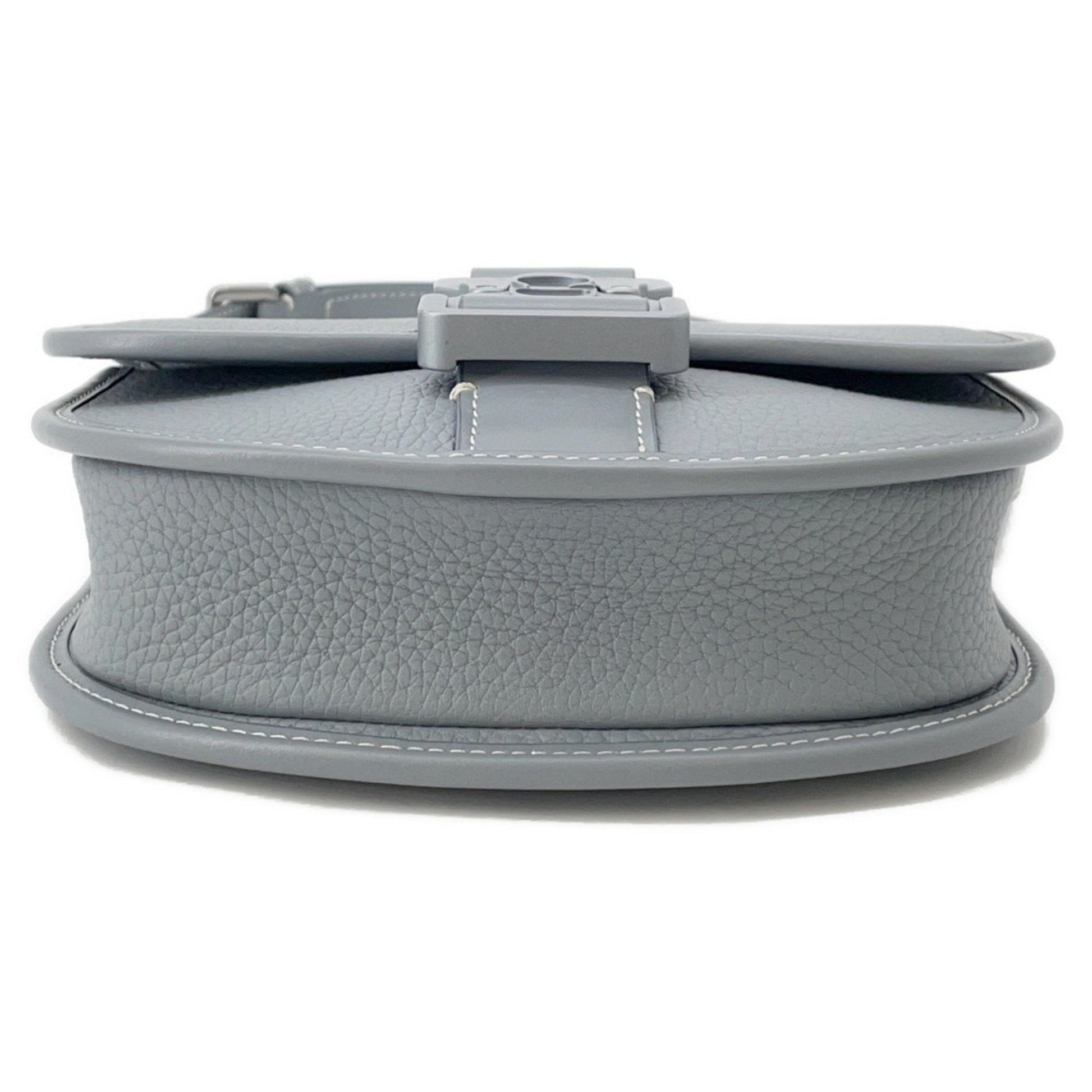 Christian Dior Gray Leather Shoulder Bag  