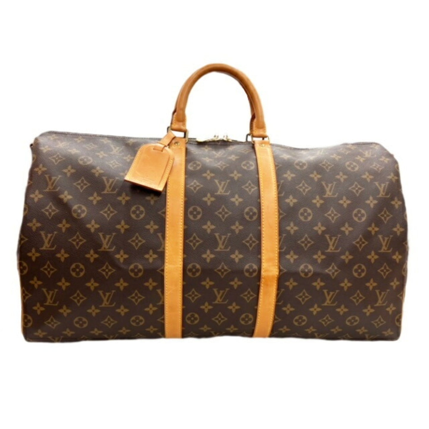 LOUIS VUITTON Monogram Keepall Bandouliere 55 Boston Bag Men's Women's Shoulder Key Missing