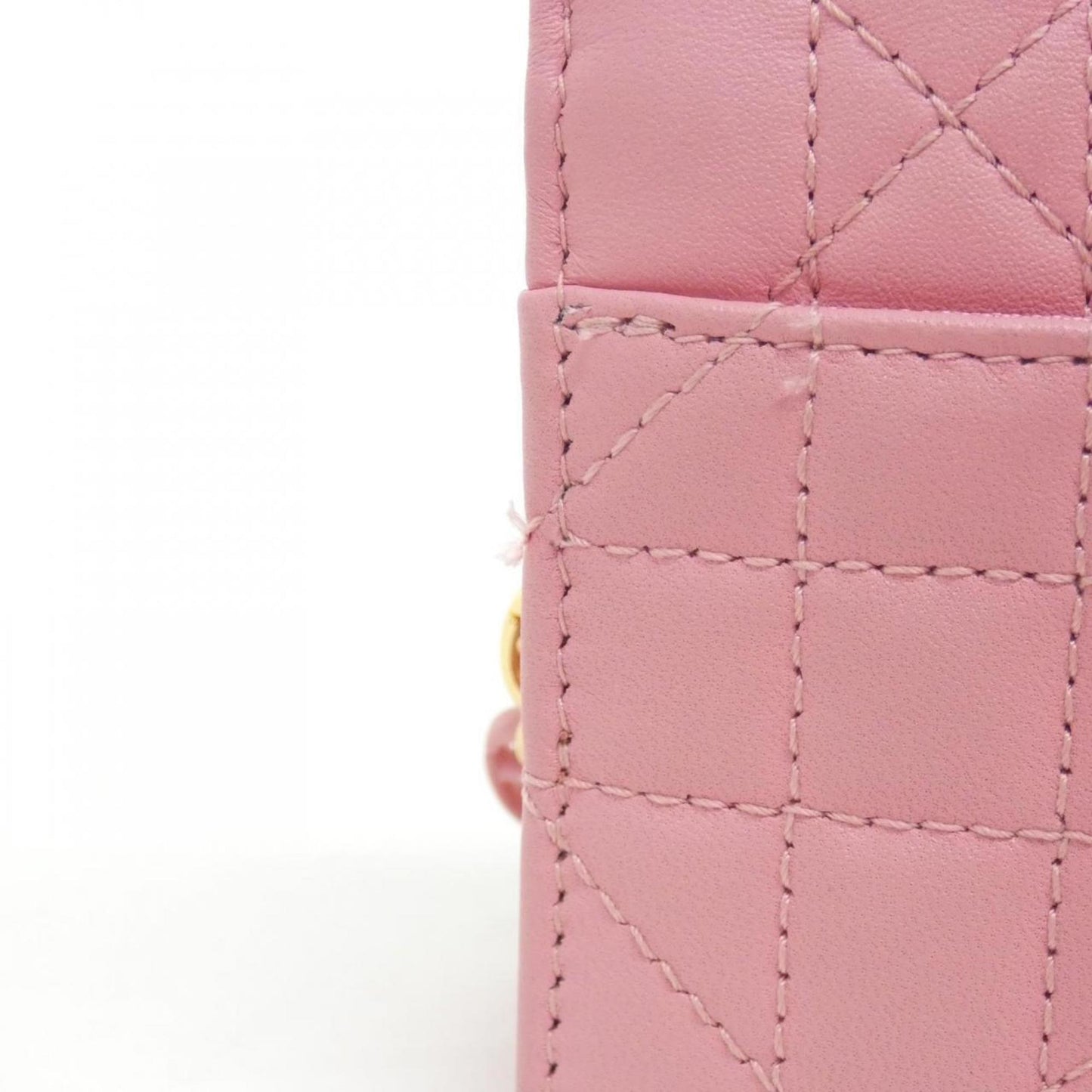 Christian Dior Pink Leather Shoulder Bag  