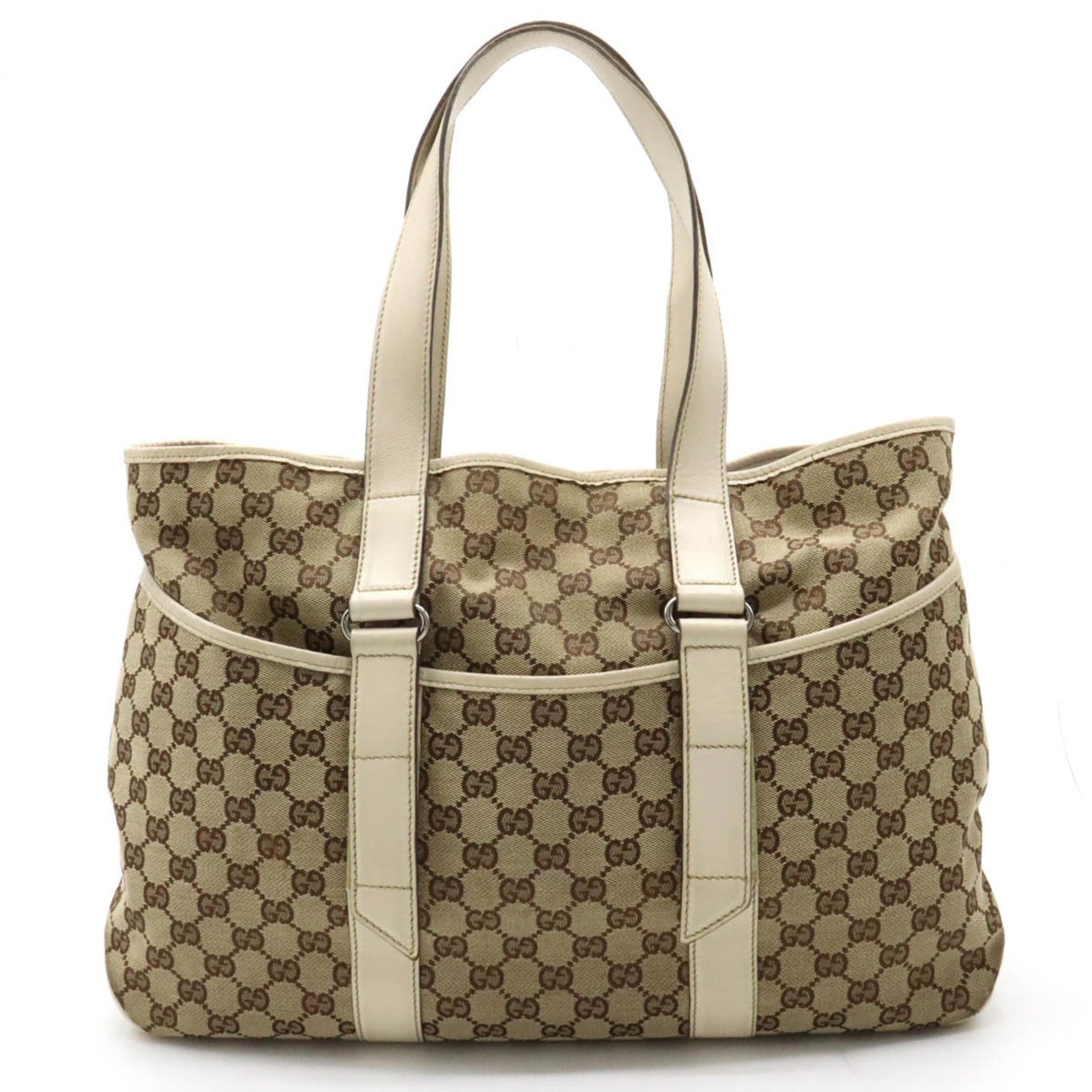 Gucci Leather Canvas Tote