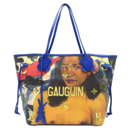 LOUIS VUITTON Gauguin Neverfull MM Blue Masters collection PVC coated canvas