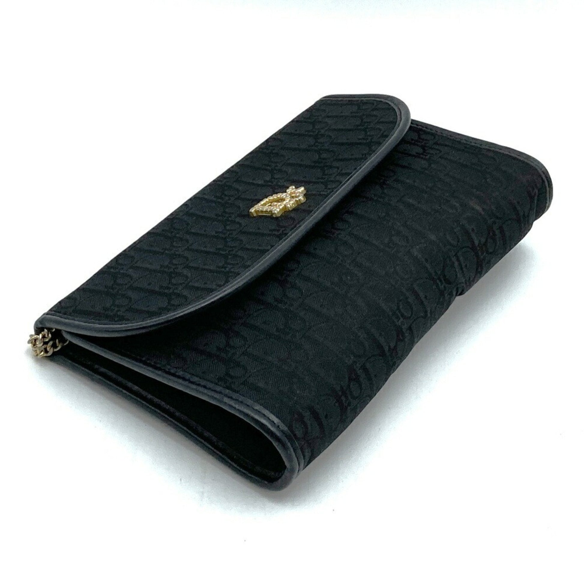 Christian Dior Black Canvas Shoulder Bag  