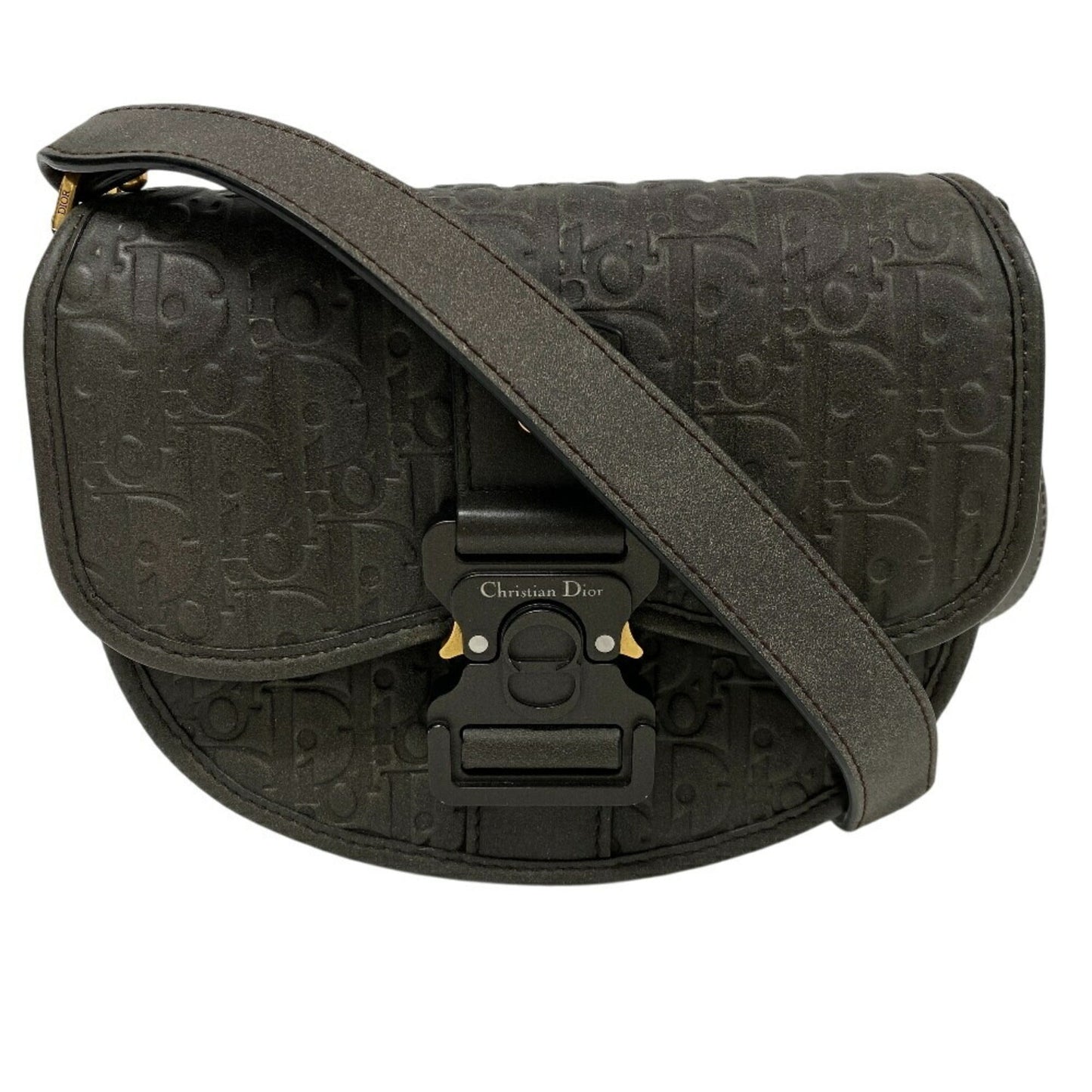 Christian Dior Brown Leather Shoulder Bag  