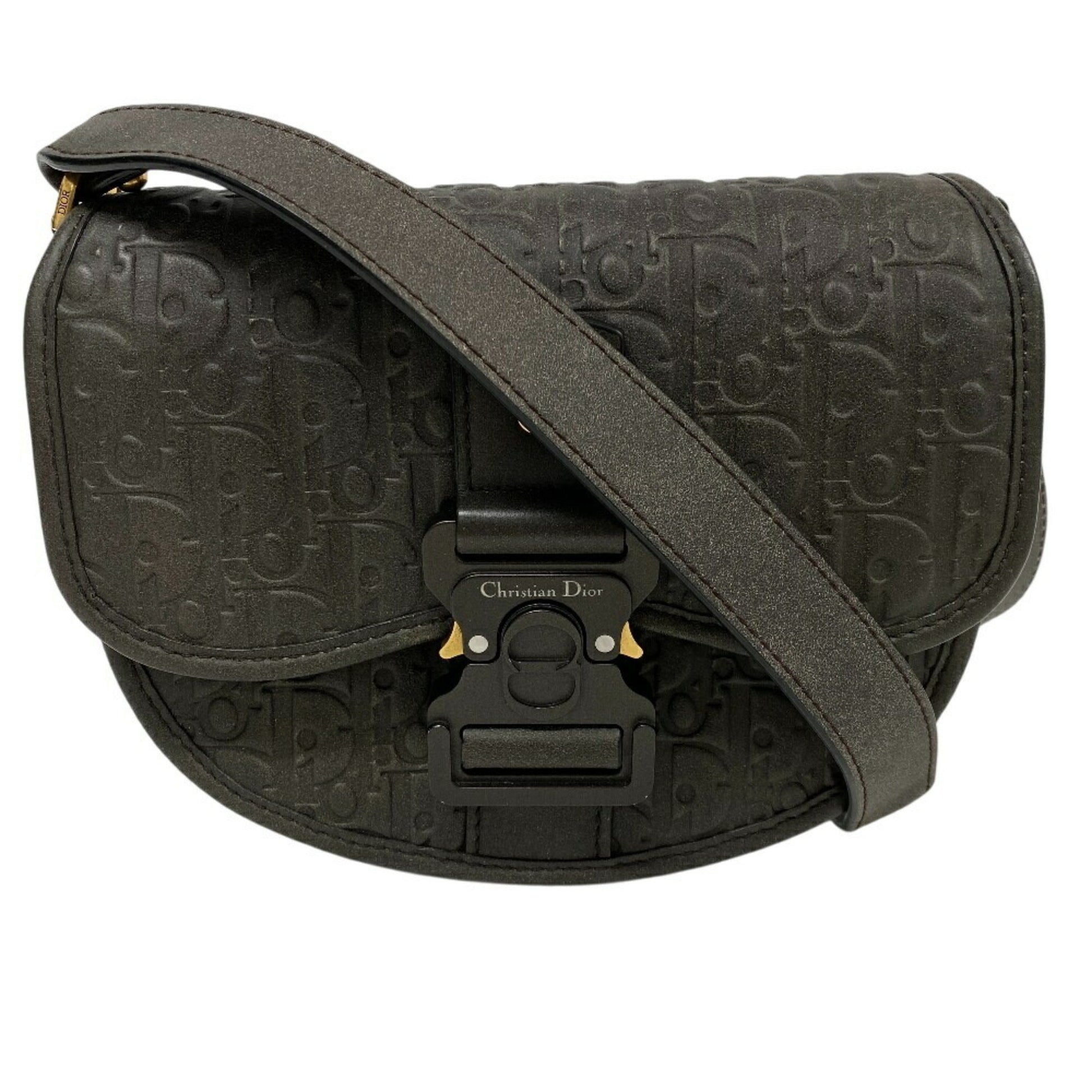 Christian Dior Brown Leather Shoulder Bag  