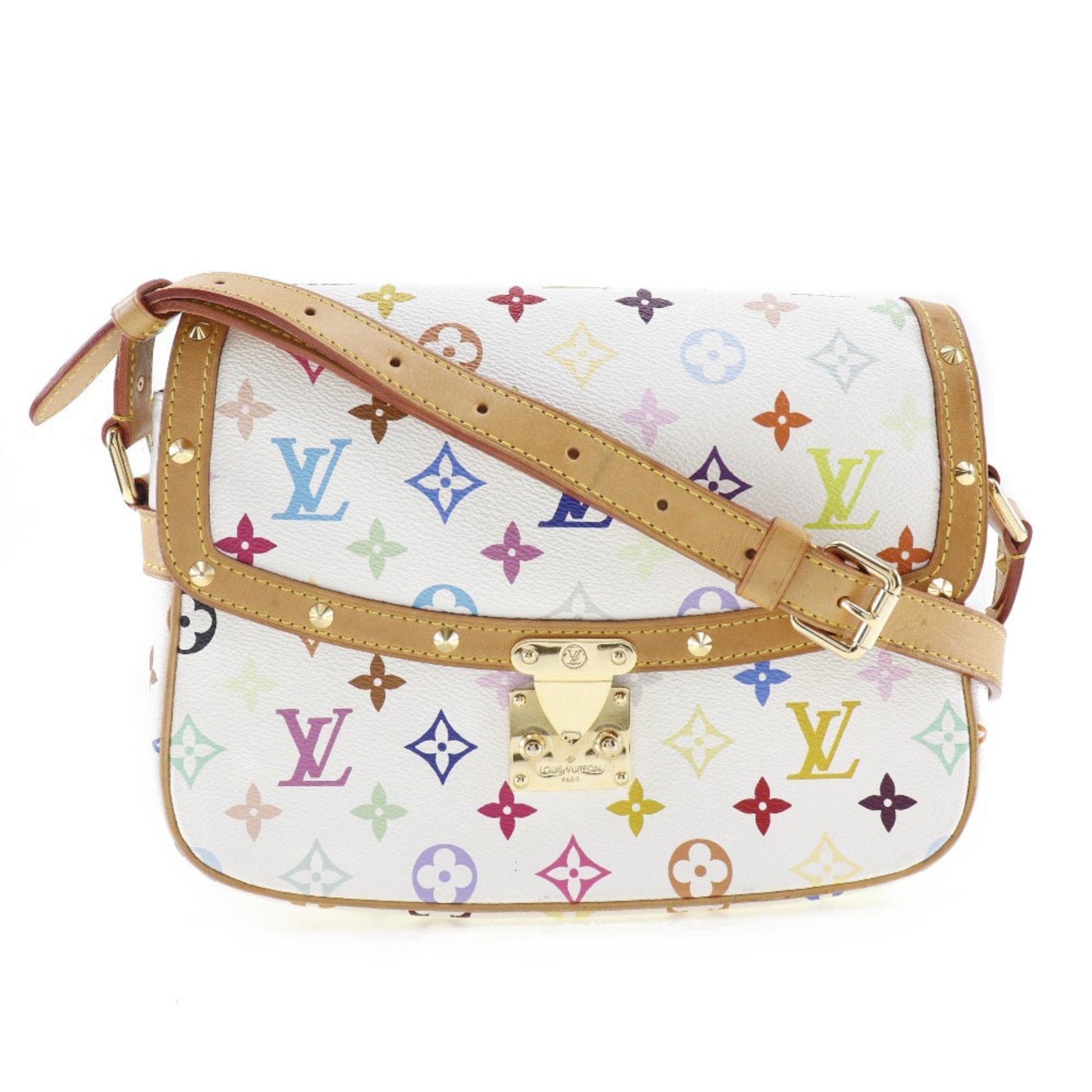 LOUIS VUITTON Sologne Shoulder Bag Monogram Multicolor White Ladies