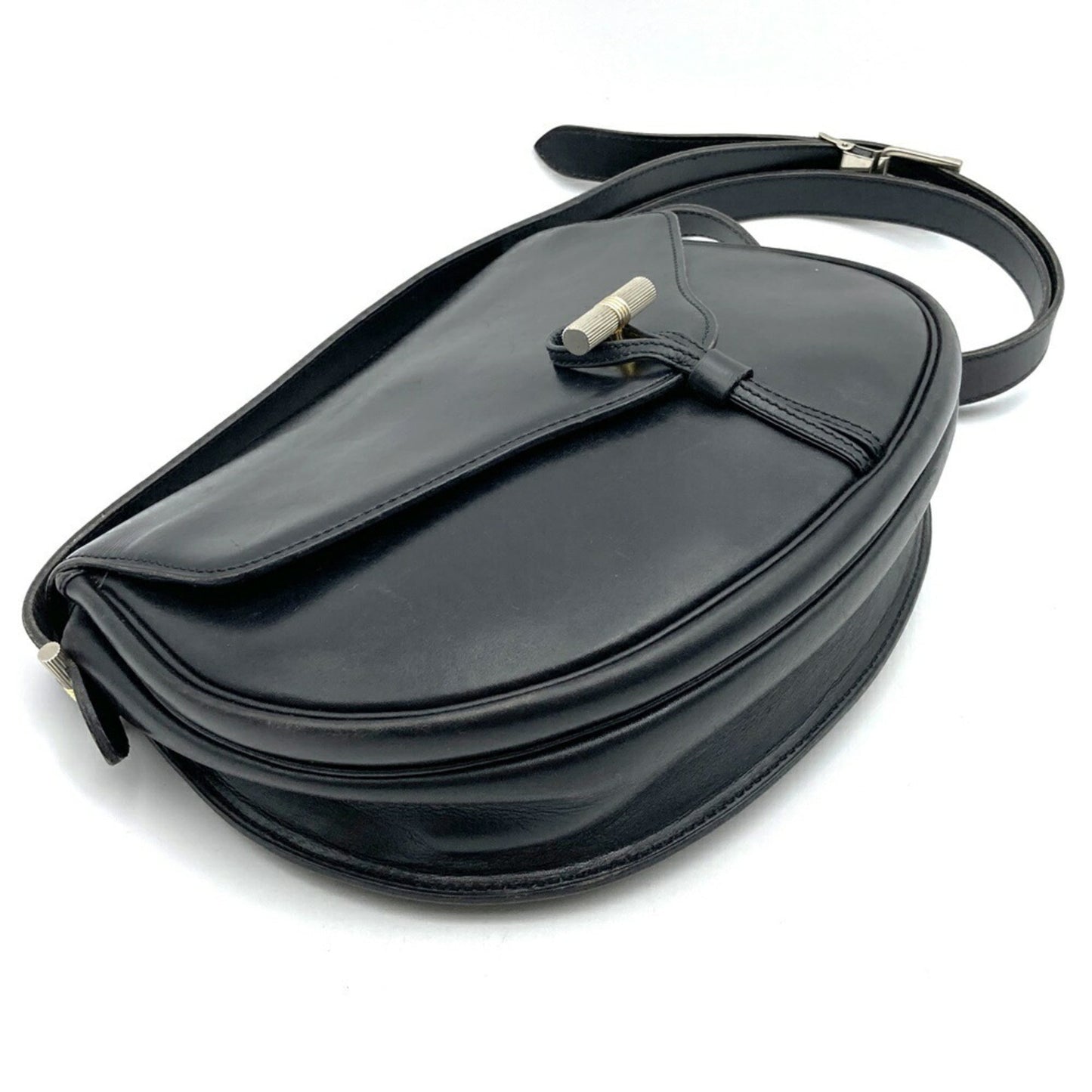 Christian Dior Black Leather Shoulder Bag  