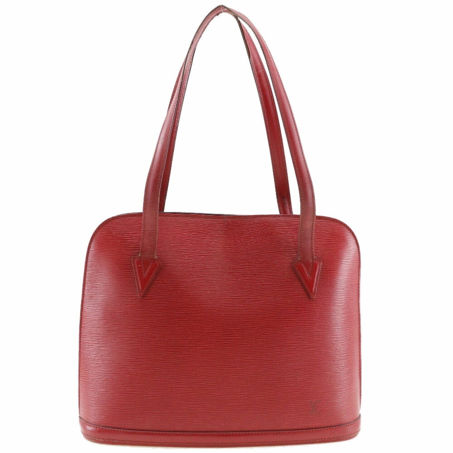LOUIS VUITTON Lussac Tote Bag Epi Leather Red Women's