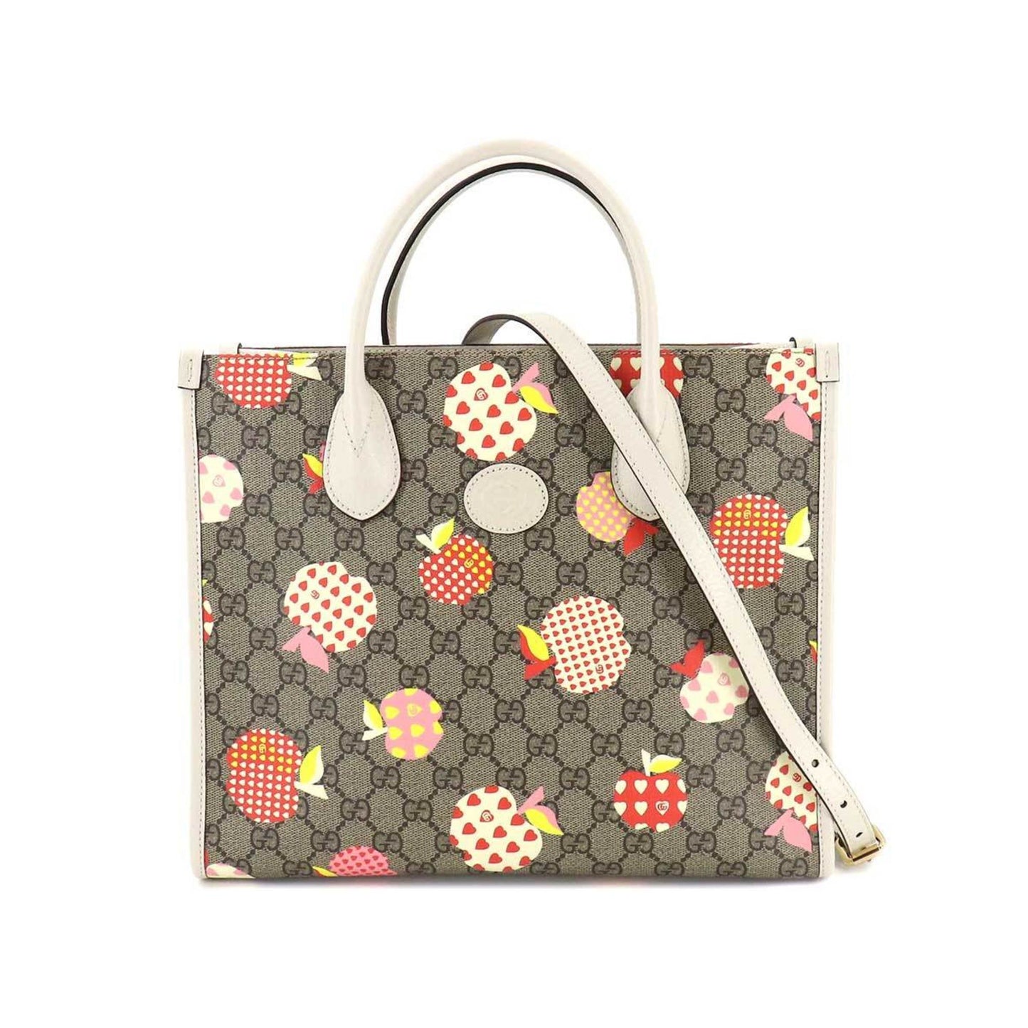 Gucci GG Supreme Beige Leather Tote