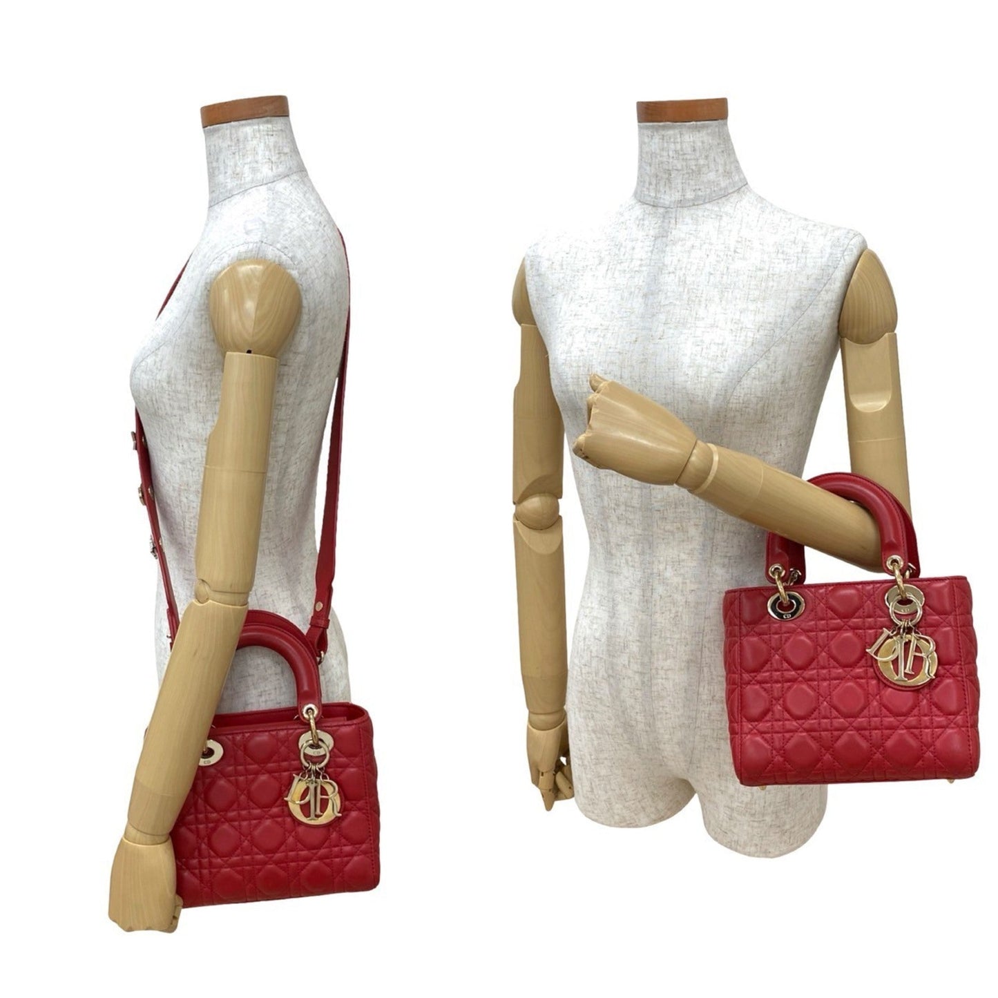 Christian Dior Red Color Leather Handbag Shoulder Bag  