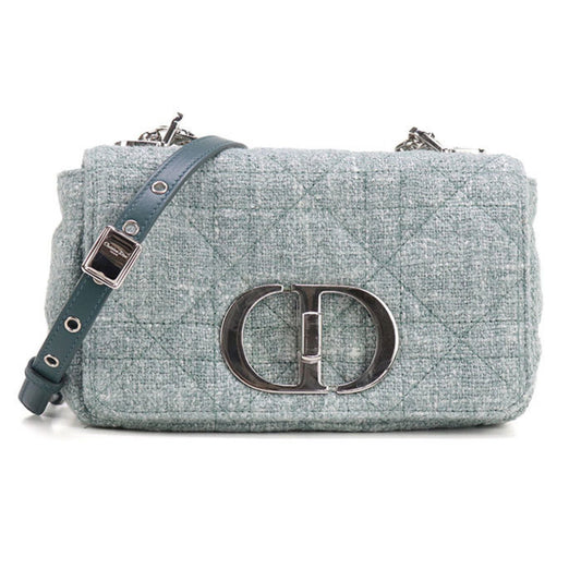 Christian Dior Green Tweed Shoulder Bag  