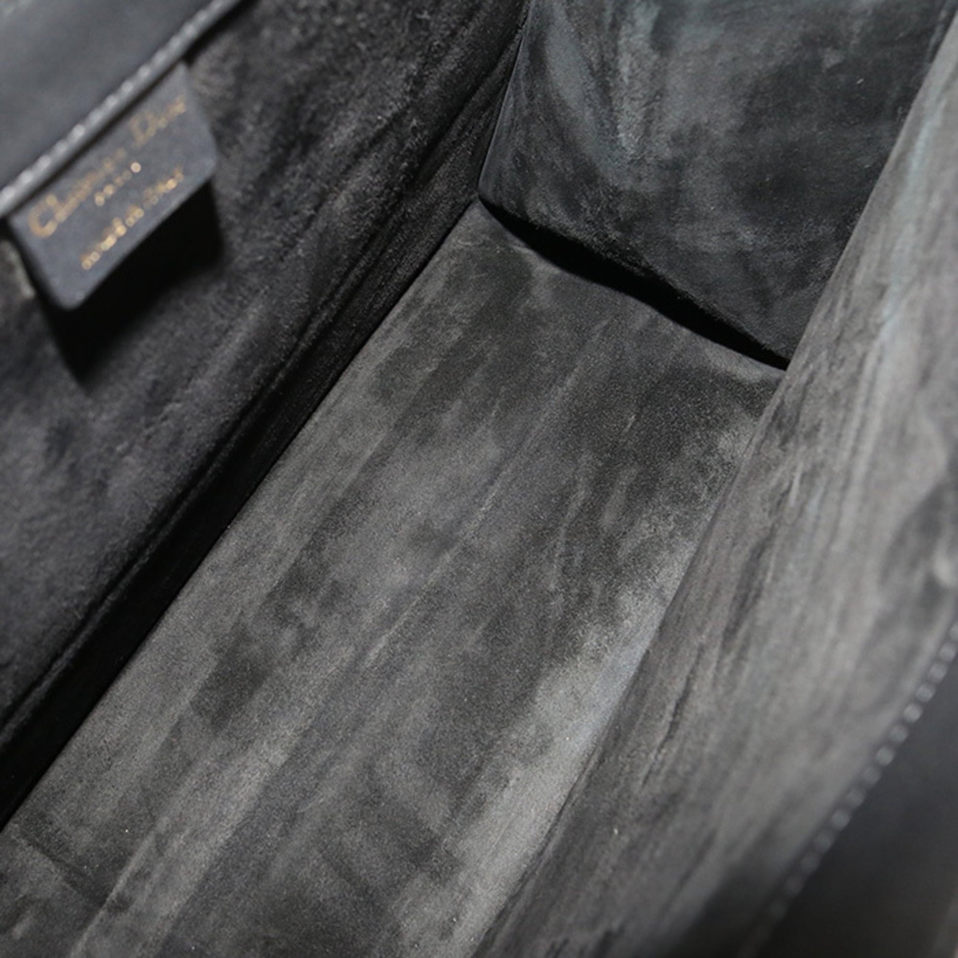 Christian Dior Black Leather Tote Bag  