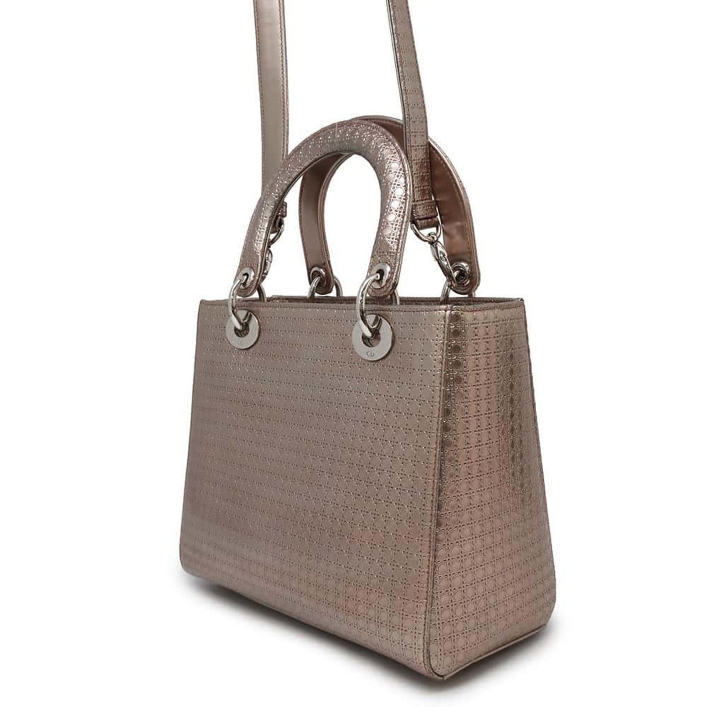 Christian Dior Metallic Pink Leather Handbag Shoulder Bag  