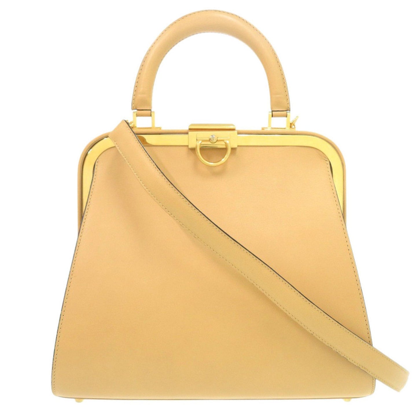 Christian Dior Beige Leather Shoulder Bag  